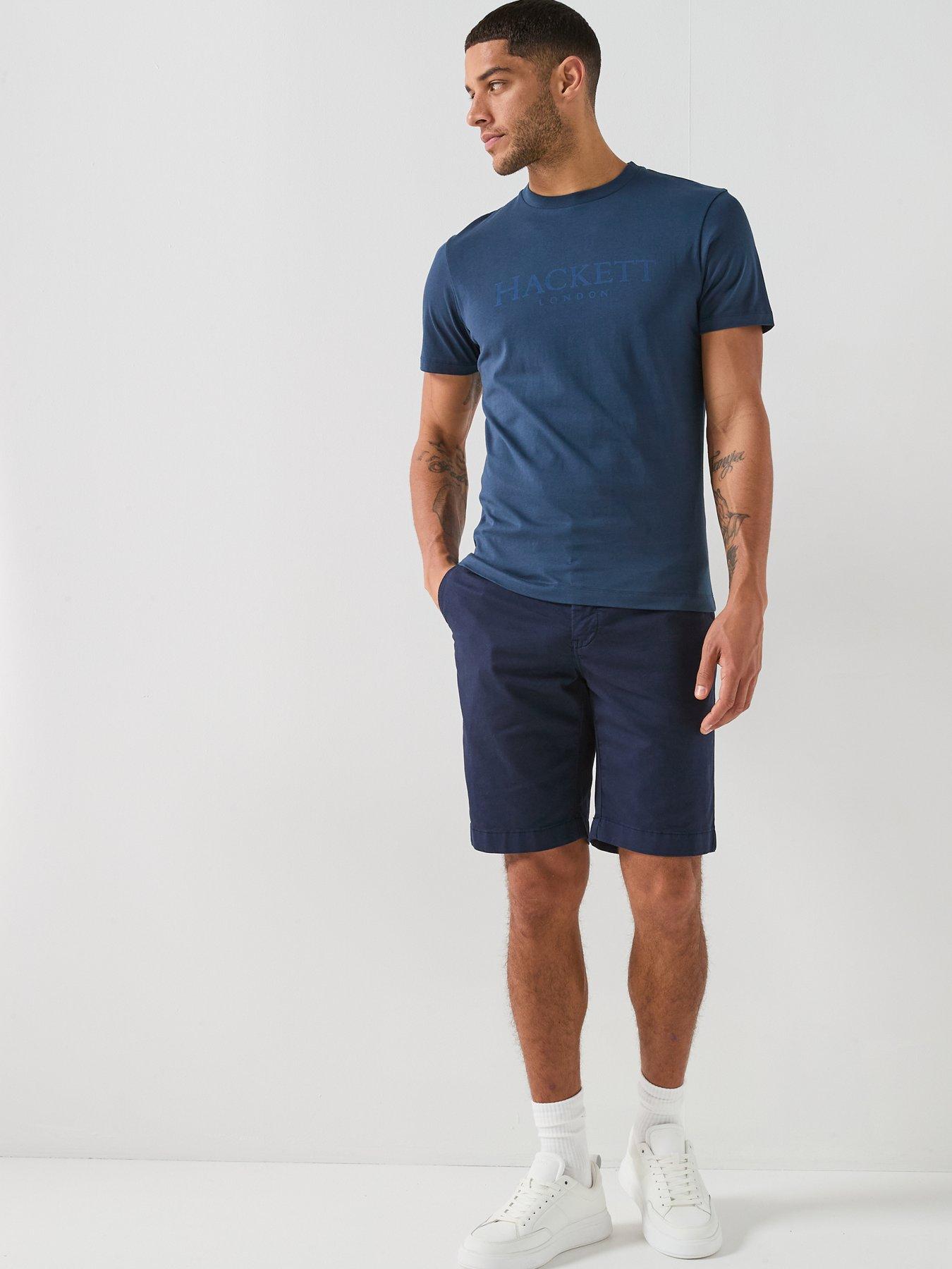 Image 3 of 4 of Hackett Heritage Essential Tonal Logo T-Shirt - Navy