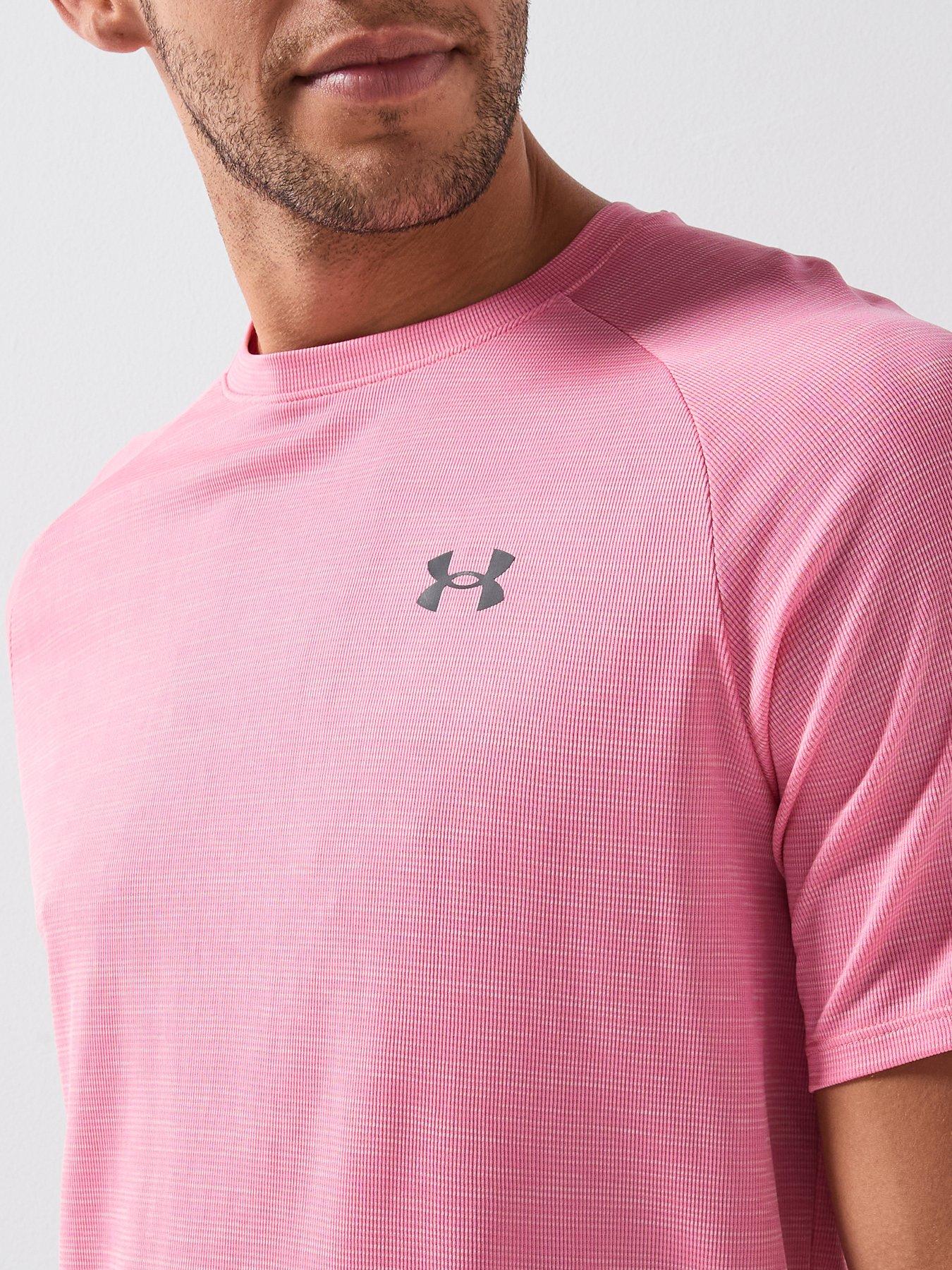 under-armour-mens-training-tech-short-sleeve-crew-pinkoutfit