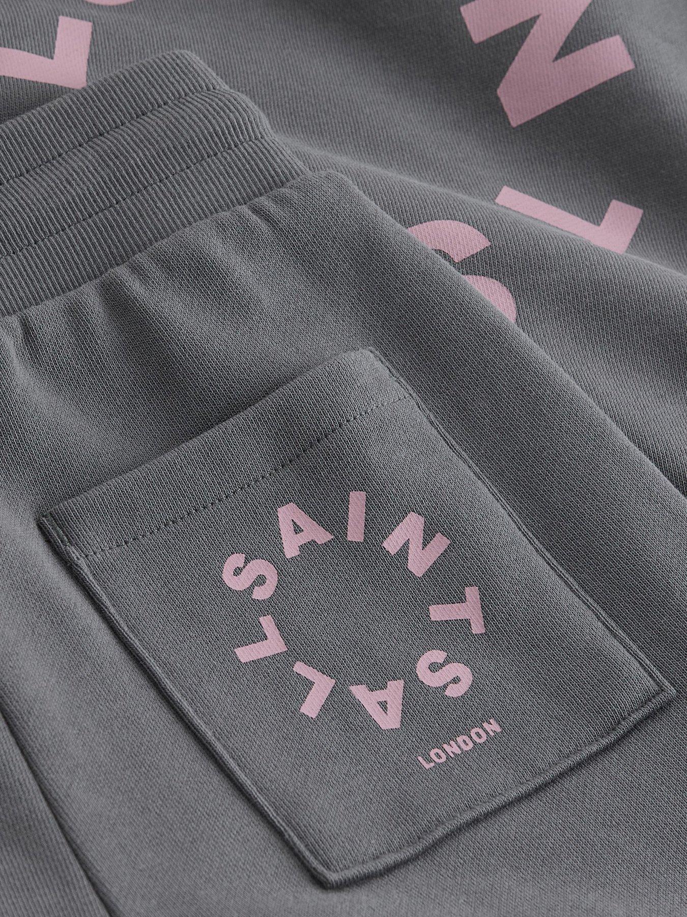 Image 6 of 7 of smALLSAINTS Boys Logo Sweat Short Set - Grey