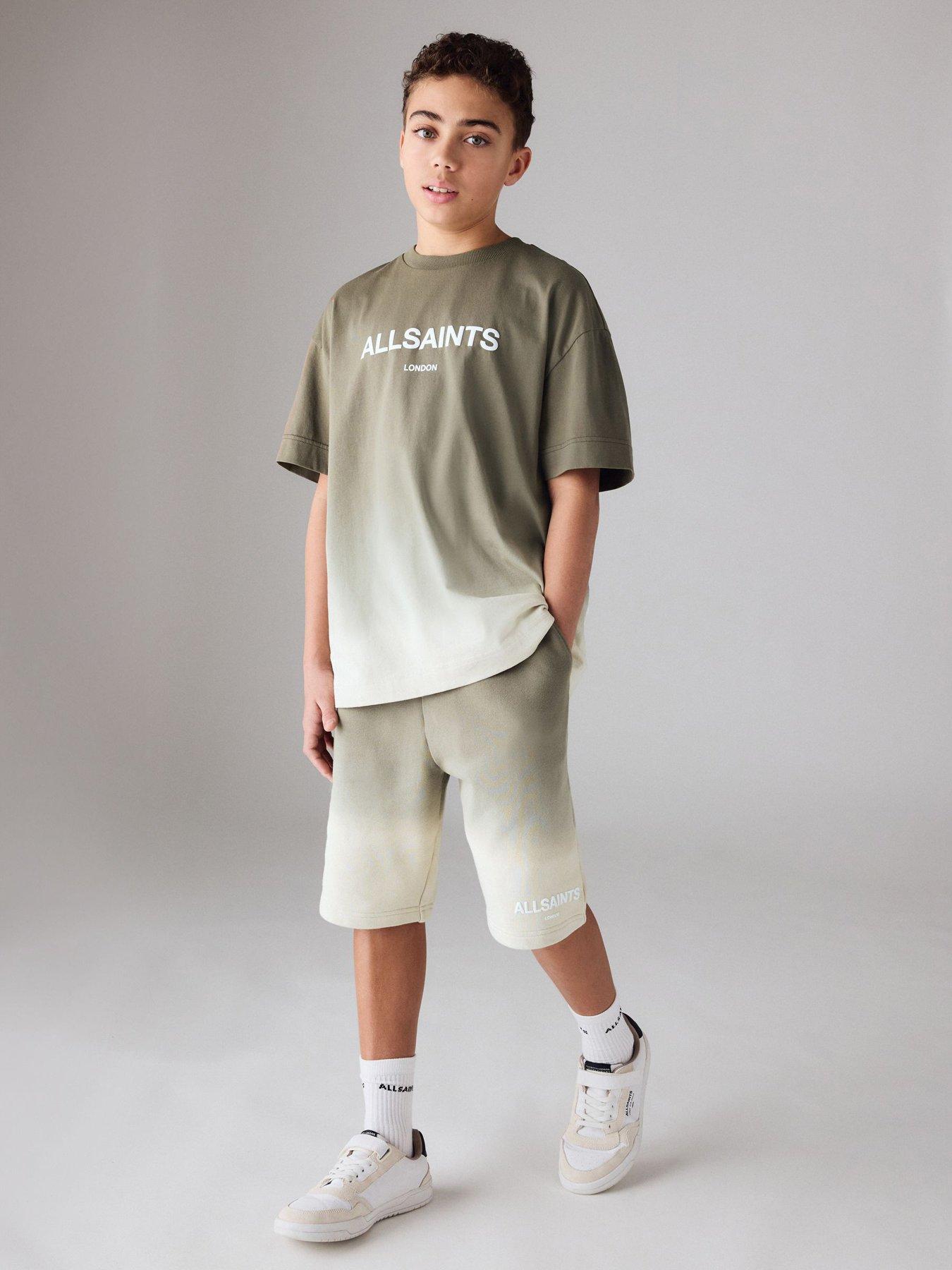 smALLSAINTS Older Boys Ombre Logo T-Shirt And Shorts Set - Khaki