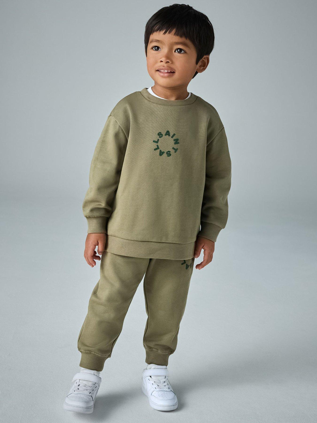 smALLSAINTS Boys Tierra Sweatshirt And Joggers Set - Khaki