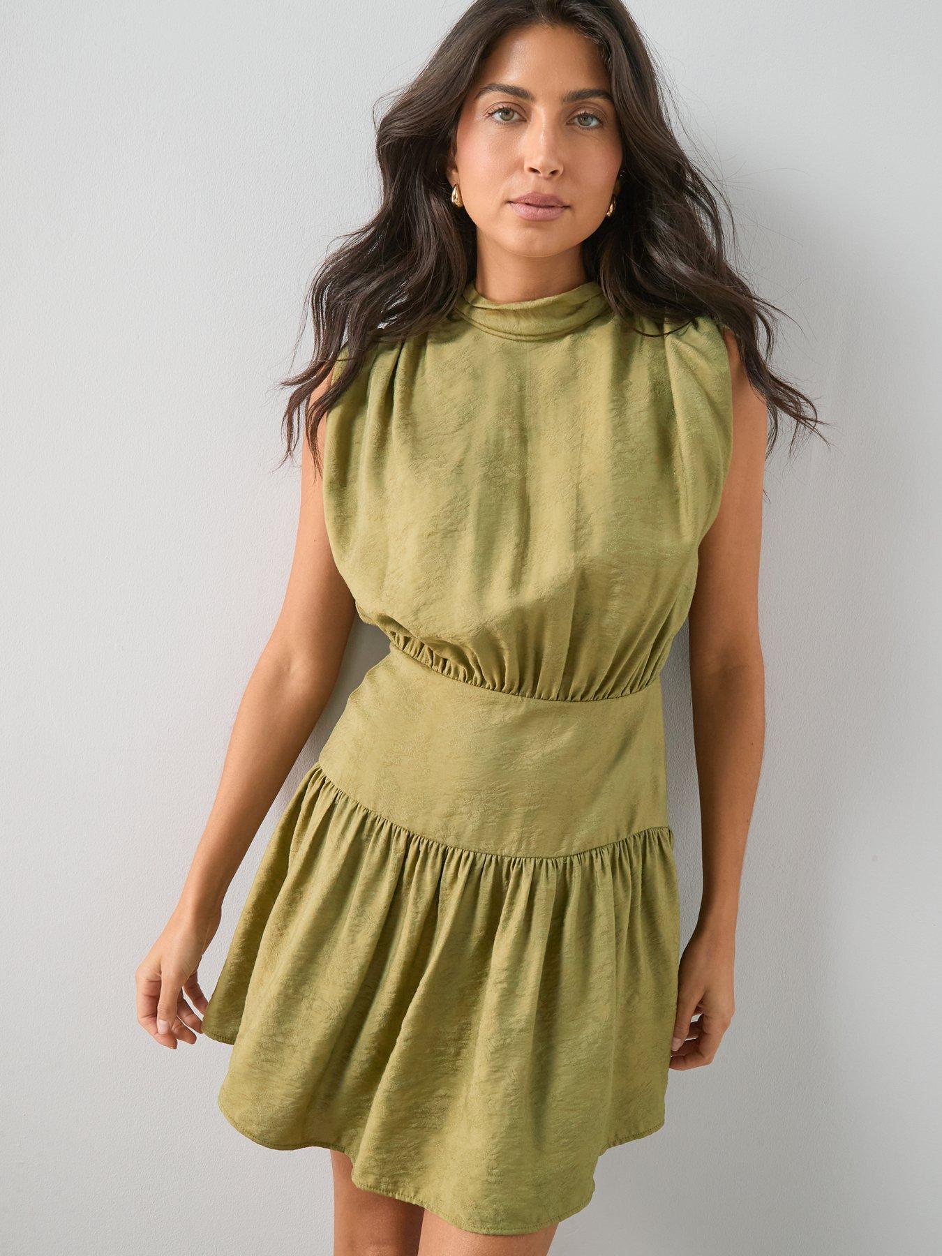 the-very-collection-jacquard-panelled-sleeveless-mini-dress-creamoutfit
