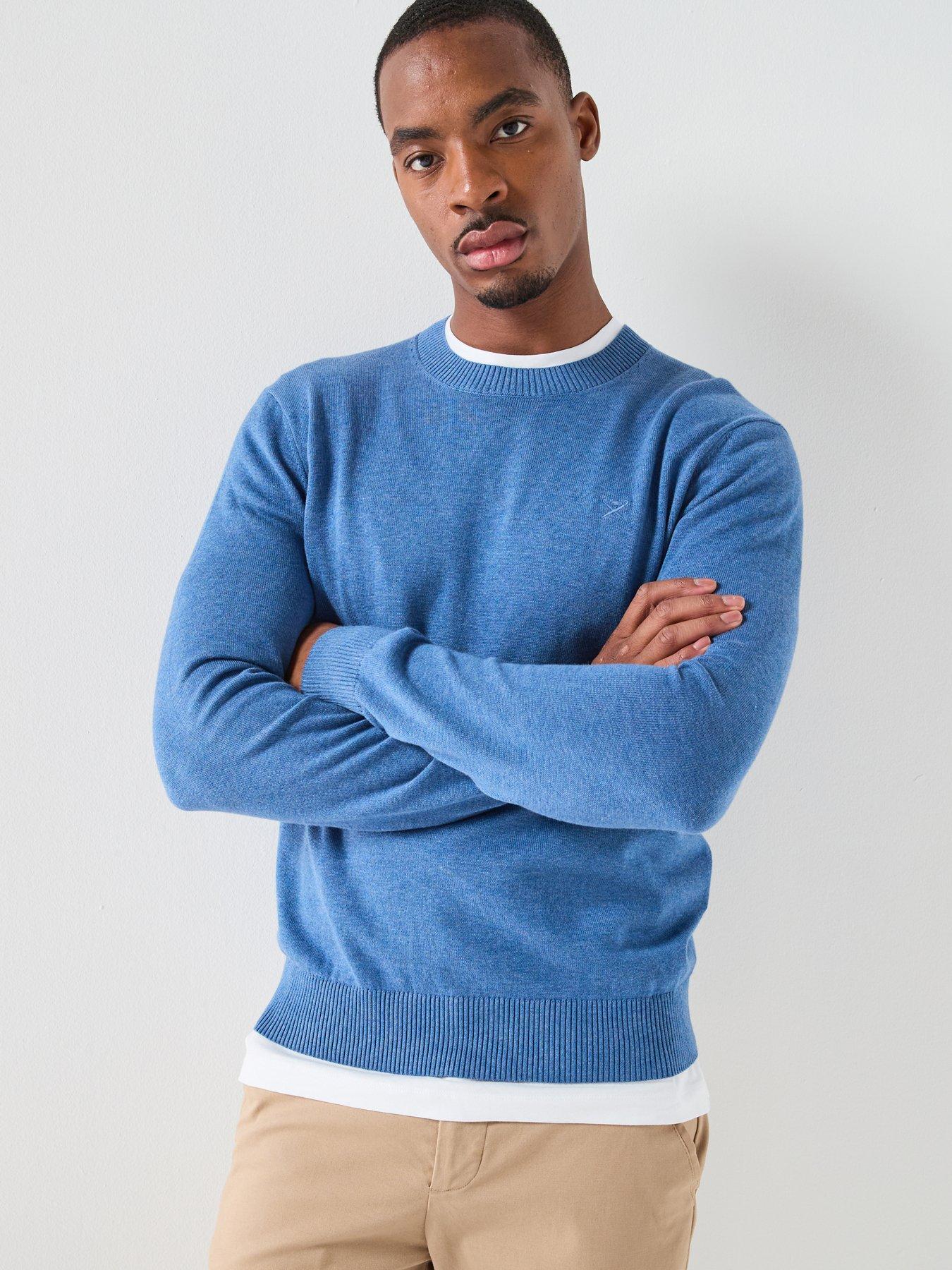 Hackett Hackett London Essential Cotton Knitted Jumper - Blue