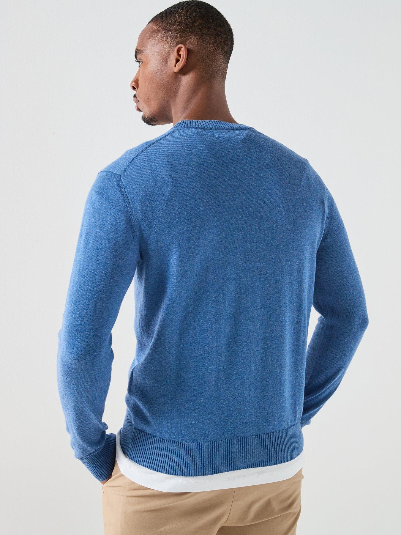 Image 2 of 5 of Hackett Hackett London Essential Cotton Knitted Jumper - Blue