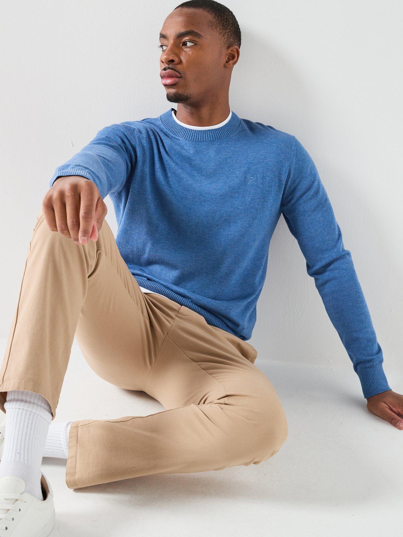 Image 4 of 5 of Hackett Hackett London Essential Cotton Knitted Jumper - Blue