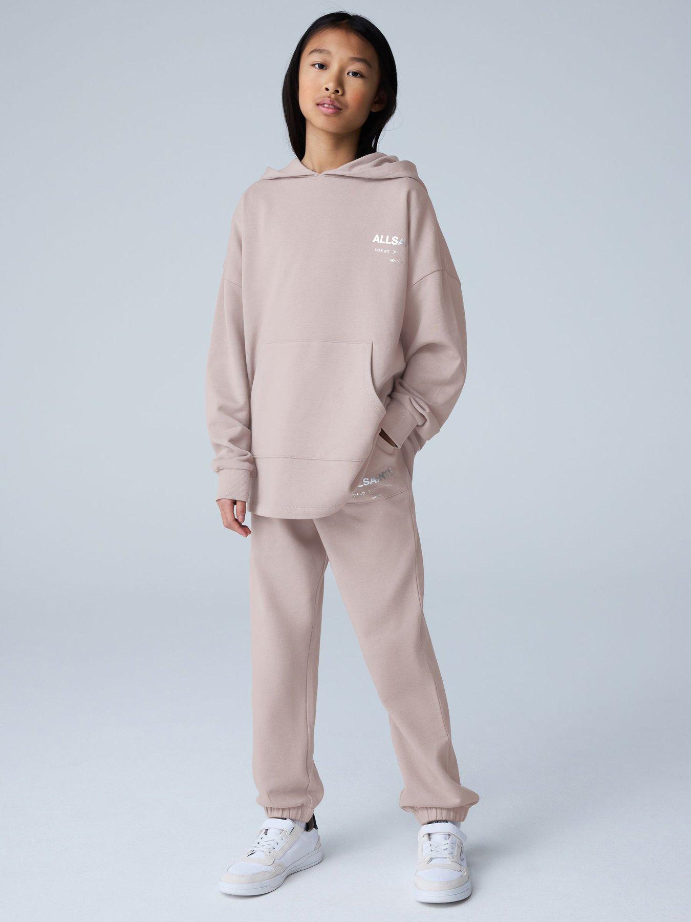 smALLSAINTS Girls Underground Graphic Back Print Hoodie Set - Light Pink