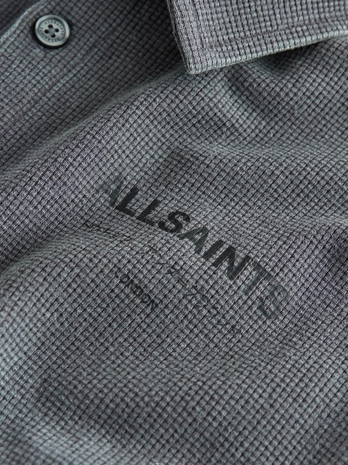 Image 7 of 7 of smALLSAINTS Older Boys Polo Waffle Textured Set - Grey