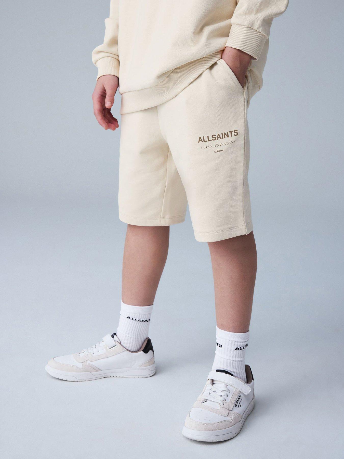 smallsaints-older-boys-underground-logo-shorts-beige