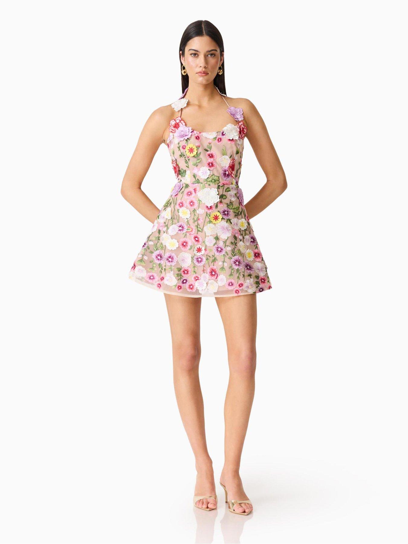 Image 3 of 7 of Elliatt Neve A Line Mini Dress - Multi