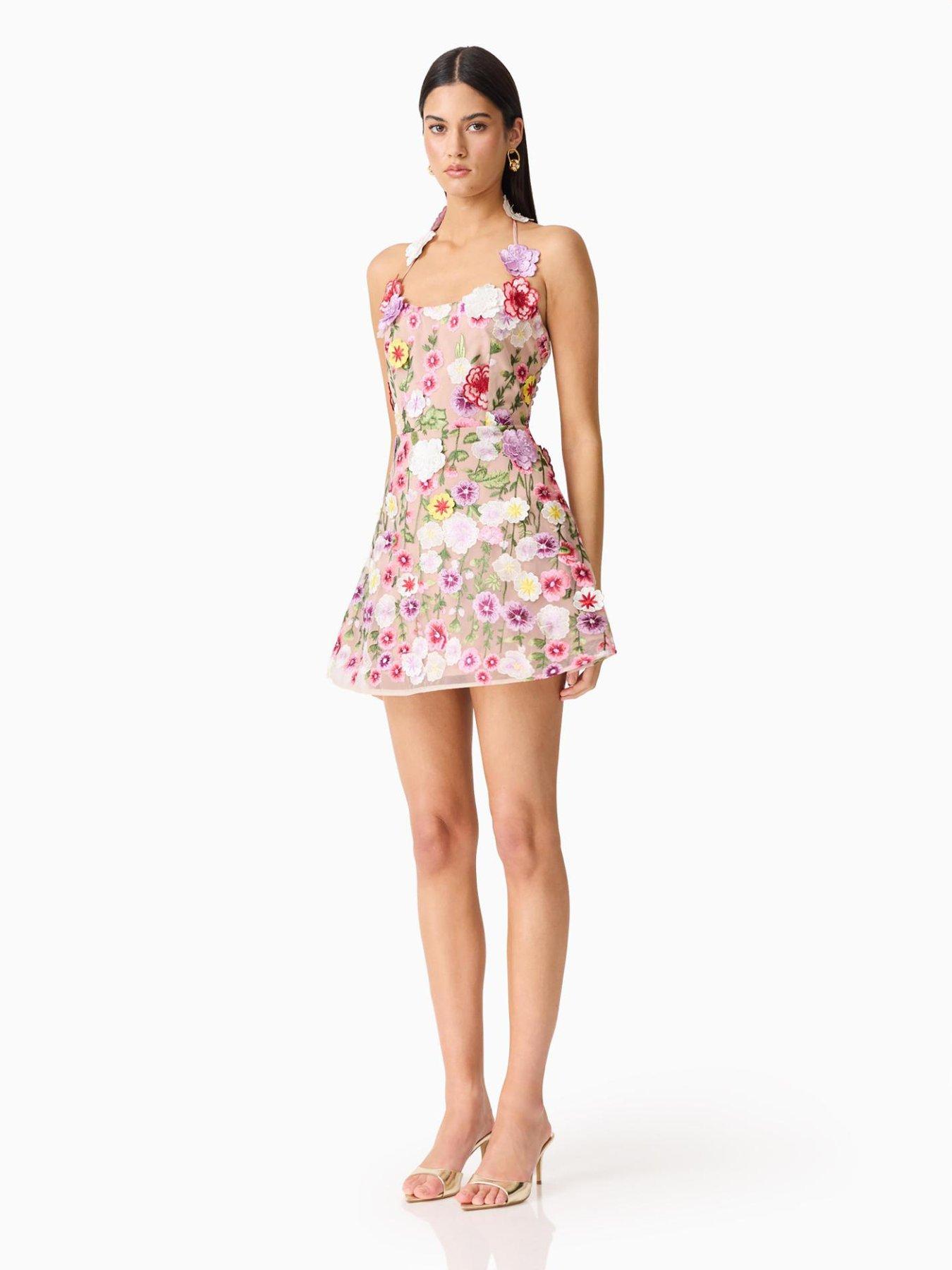 Image 4 of 7 of Elliatt Neve A Line Mini Dress - Multi