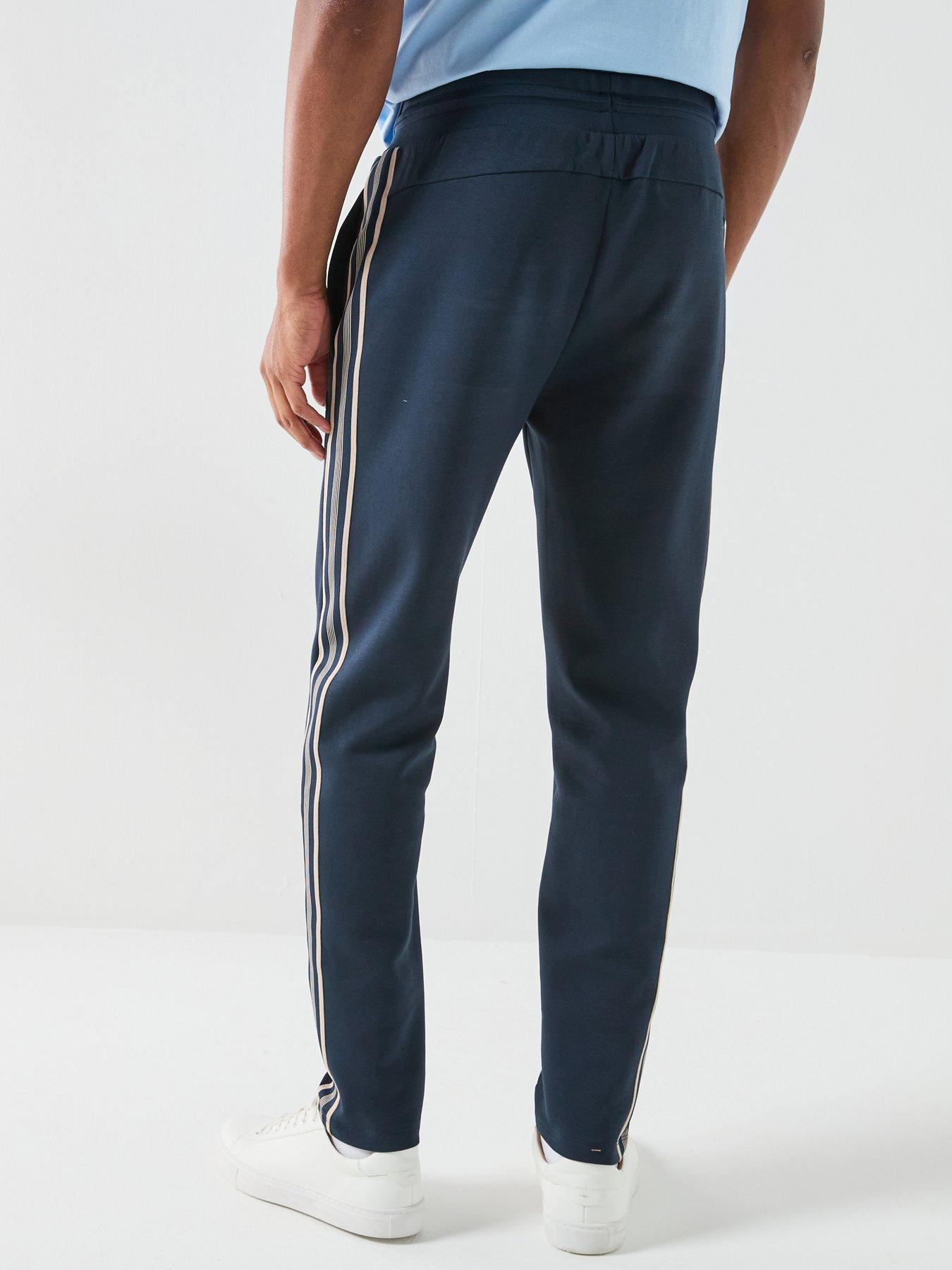 Image 2 of 4 of Hackett Hackett Sport Retro Tape Track Joggers - Navy