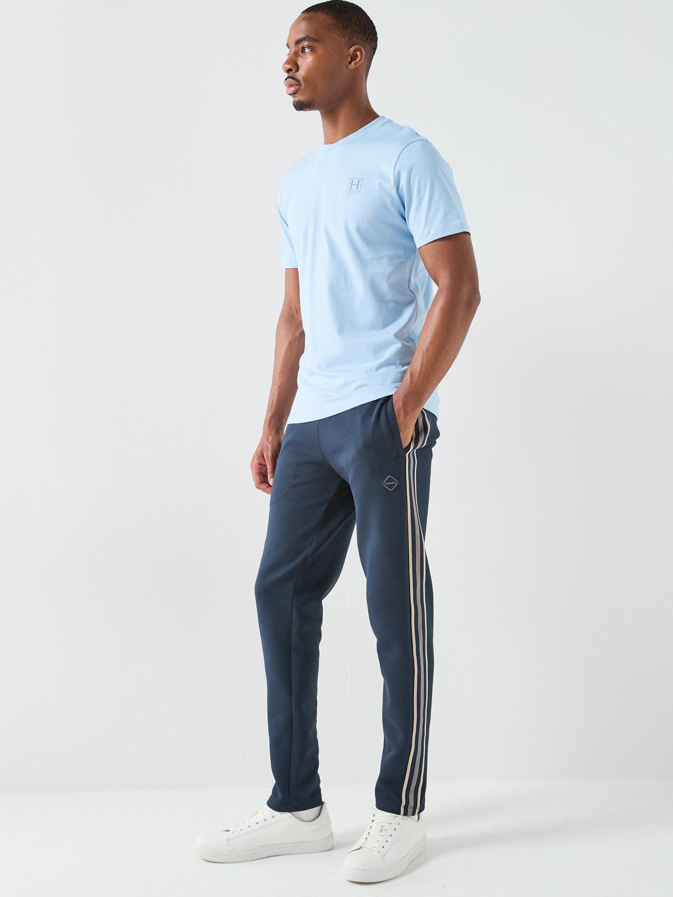Image 3 of 4 of Hackett Hackett Sport Retro Tape Track Joggers - Navy