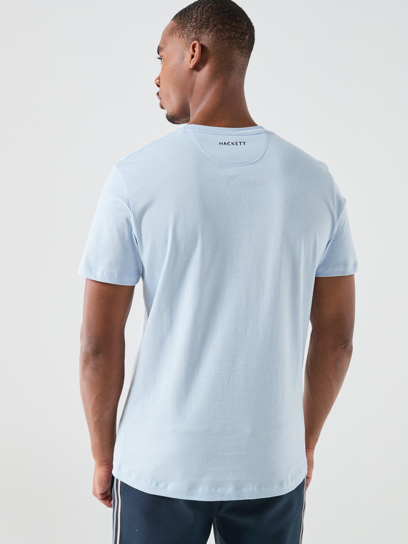 Image 2 of 6 of Hackett Hackett London Chest Logo T-Shirt - Blue