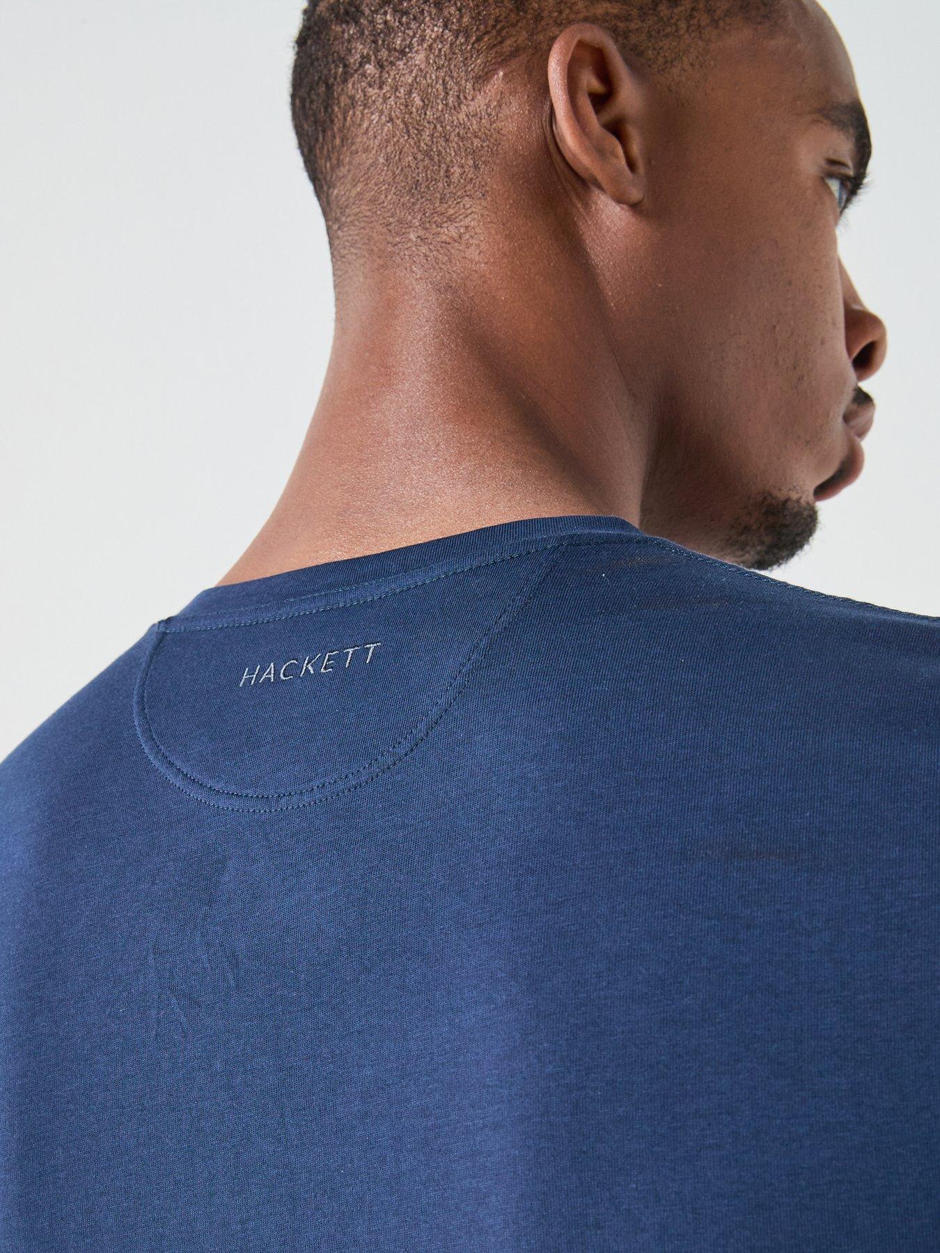 Image 4 of 5 of Hackett Hackett London Chest Logo T-Shirt - Blue