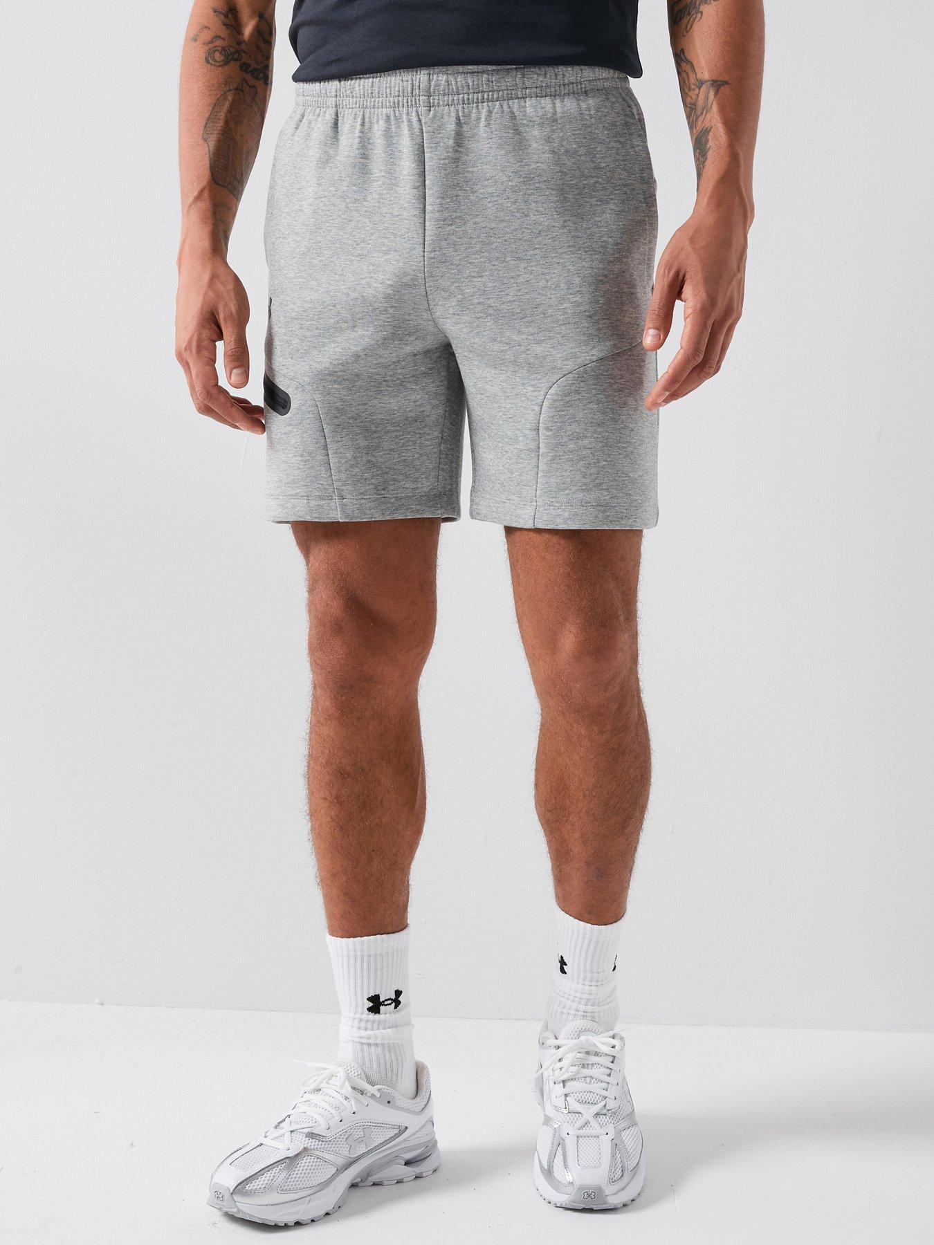 under-armour-mens-training-unstoppable-fleece-short-grey