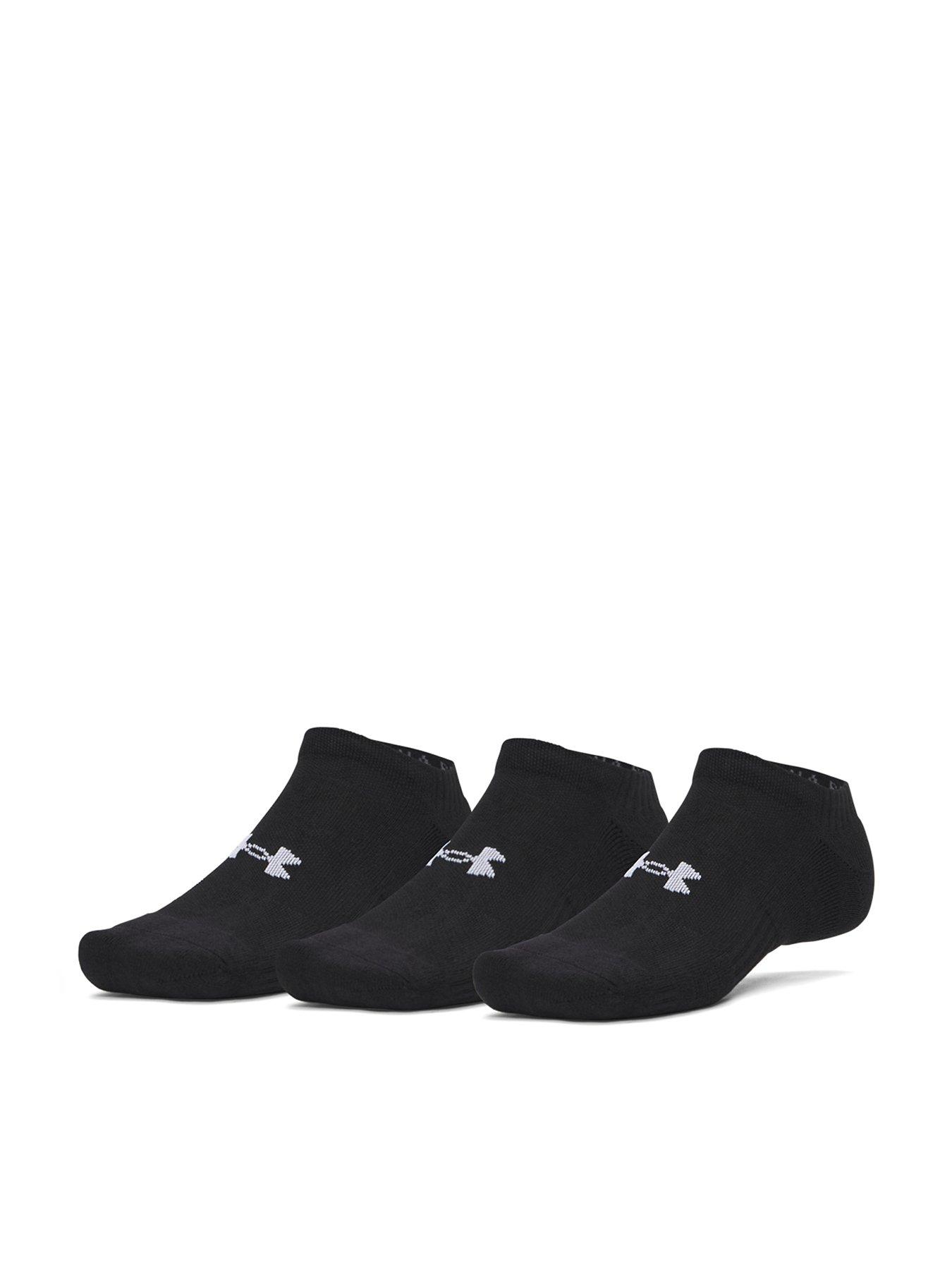 under-armour-mens-training-performance-cotton-no-show-socks-3-pack-blackfront