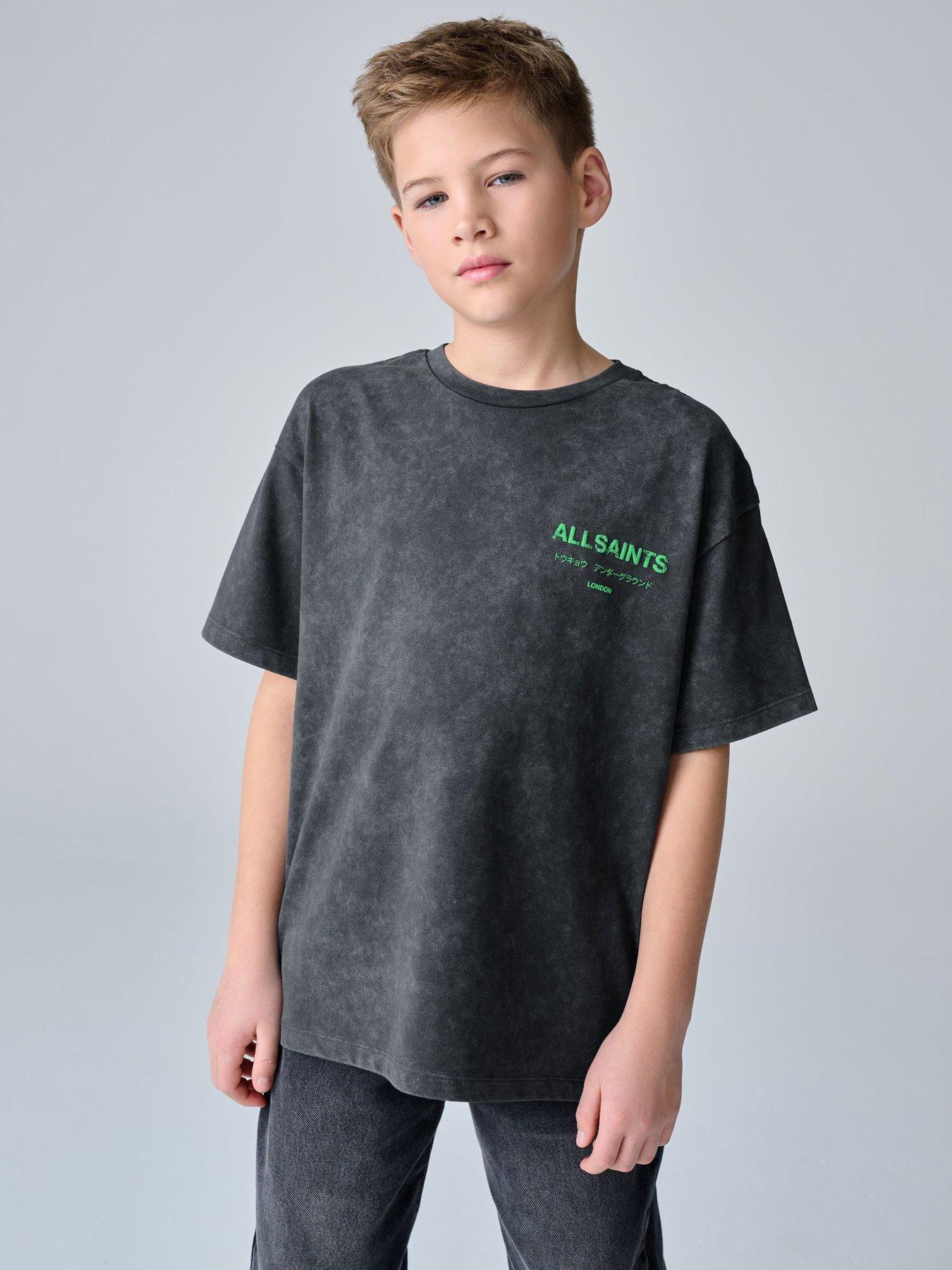 smALLSAINTS Older Boys Underground Graphic Back Print Short Sleeve T-Shirt - Grey