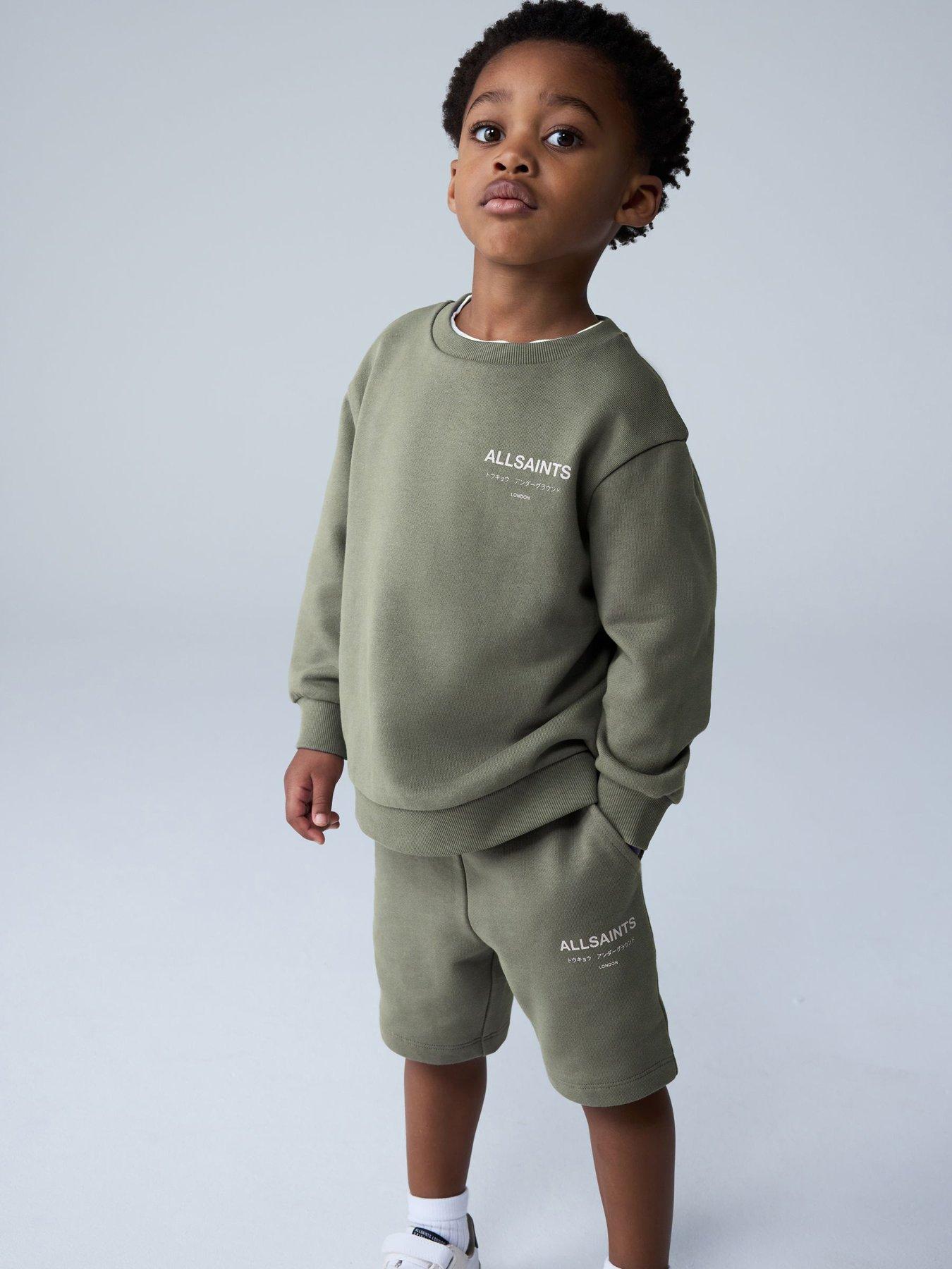 smALLSAINTS Younger Boys Underground Sweatshirt and Shorts Set - Green