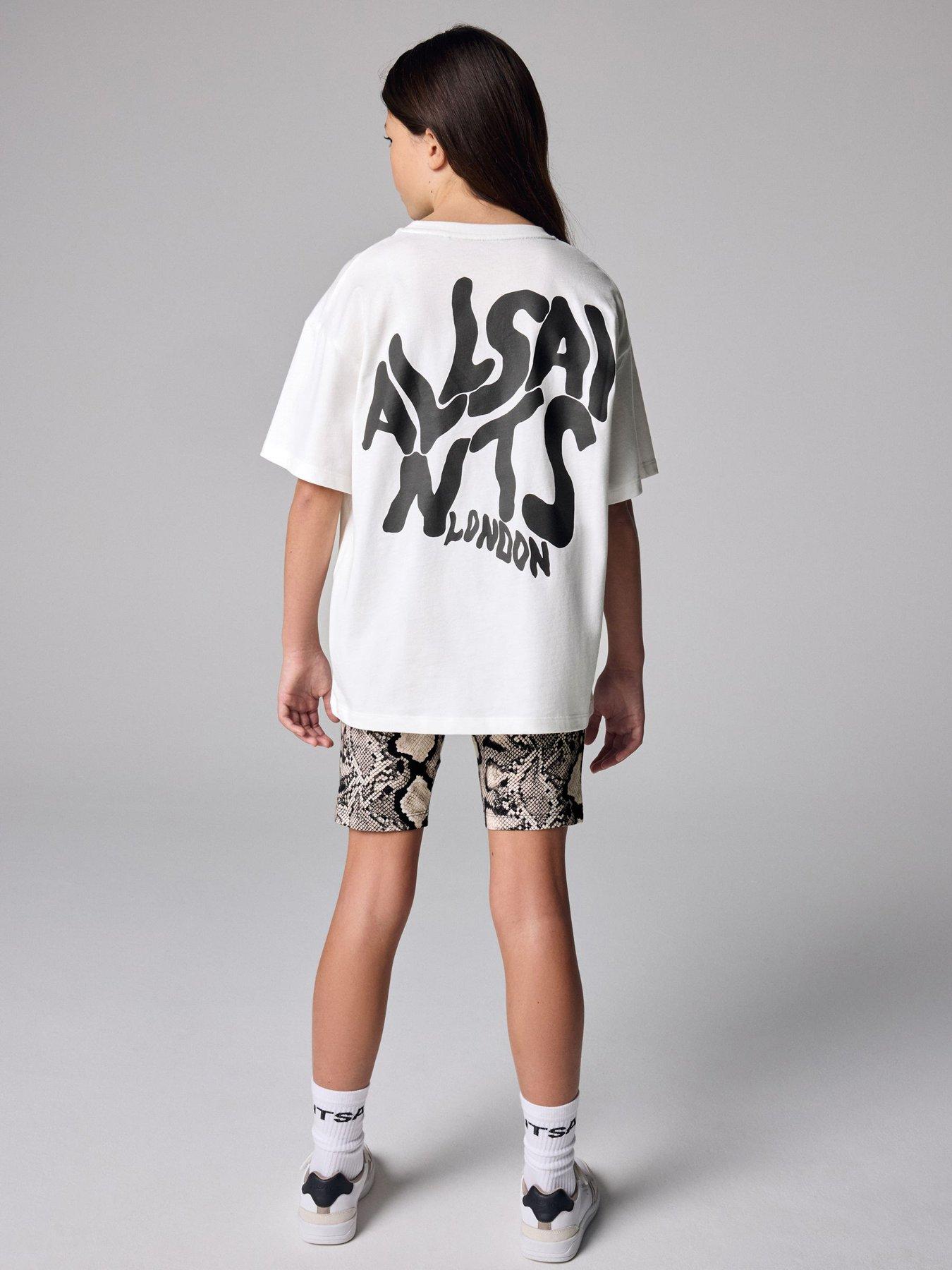 Image 2 of 7 of smALLSAINTS Older Girls Graphic Snake Cycle Set - White