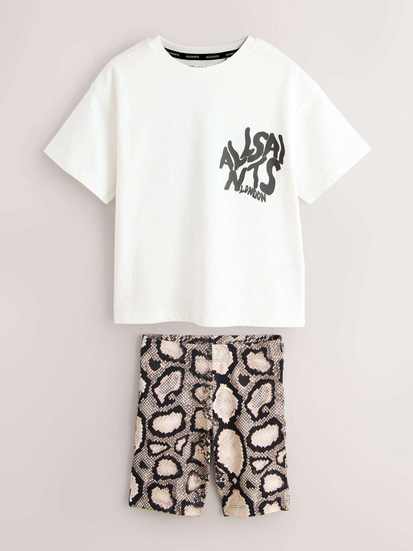 Image 6 of 7 of smALLSAINTS Older Girls Graphic Snake Cycle Set - White