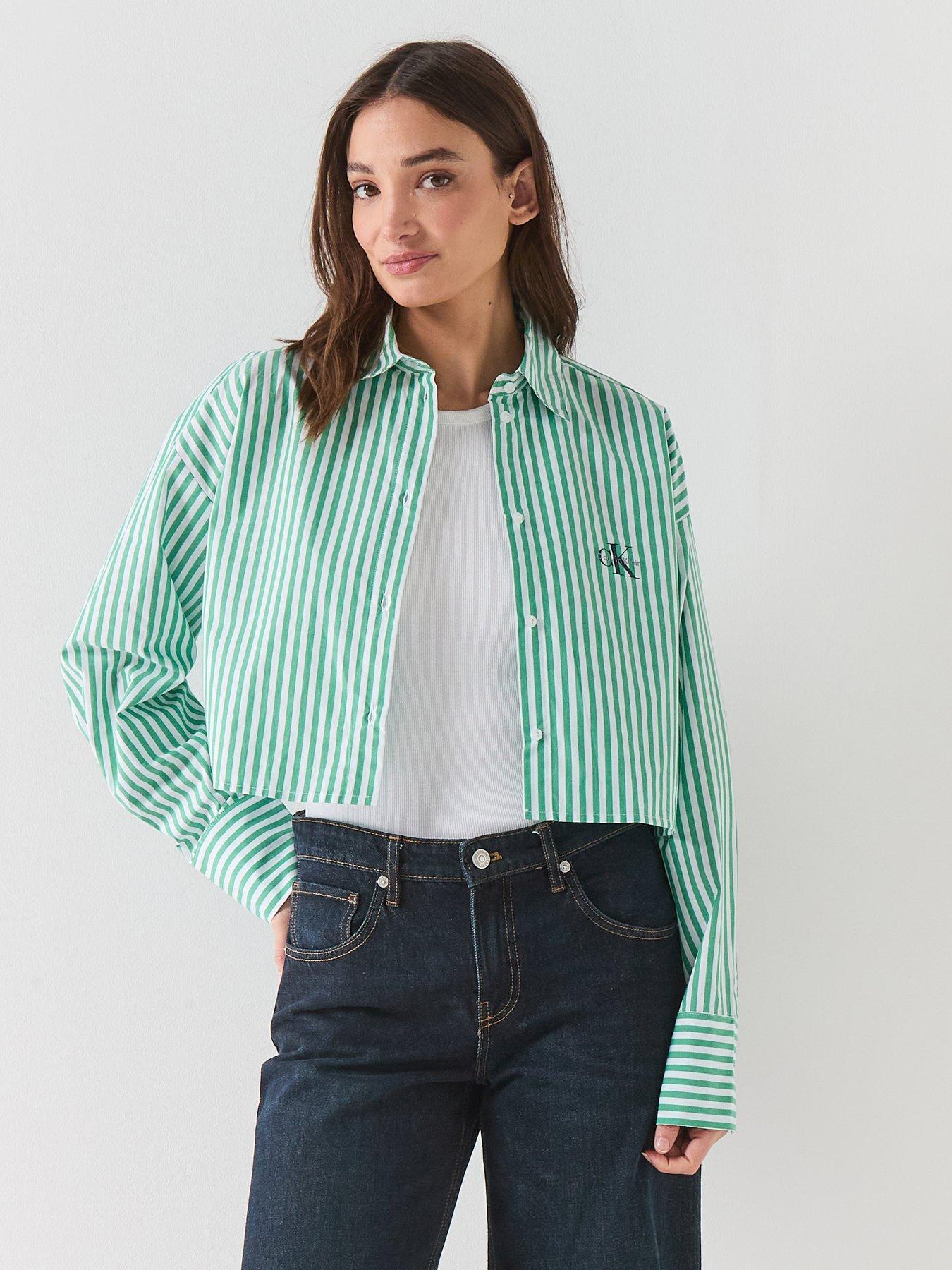 Calvin Klein Cropped Poplin Shirt