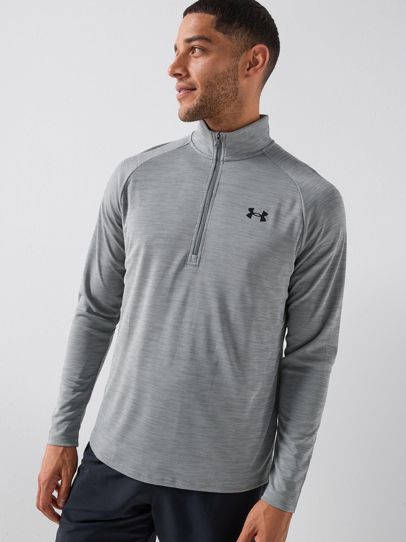 under-armour-mens-training-tech-12-zip-green