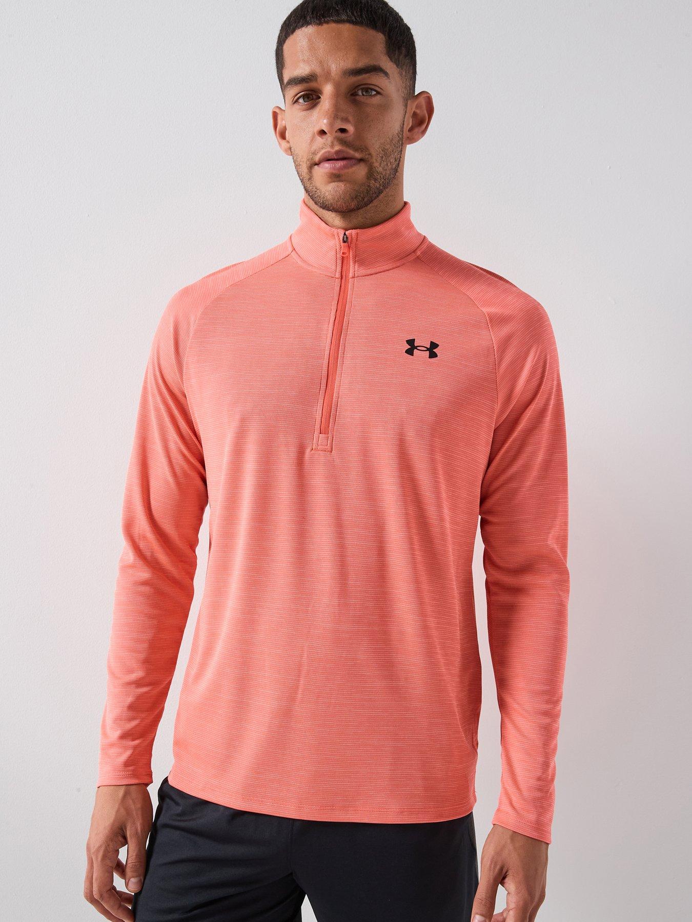 UNDER ARMOUR Mens Training Tech 1/2 Zip Top - Venom Red