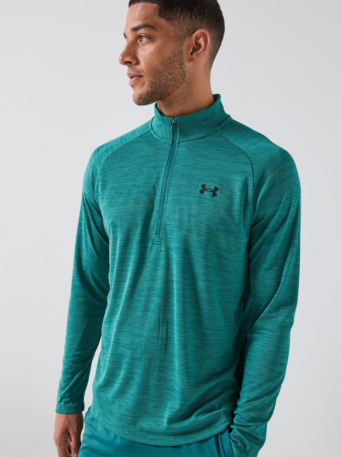 Image 1 of 3 of UNDER ARMOUR Mens Training Tech 1/2 Zip - Green
