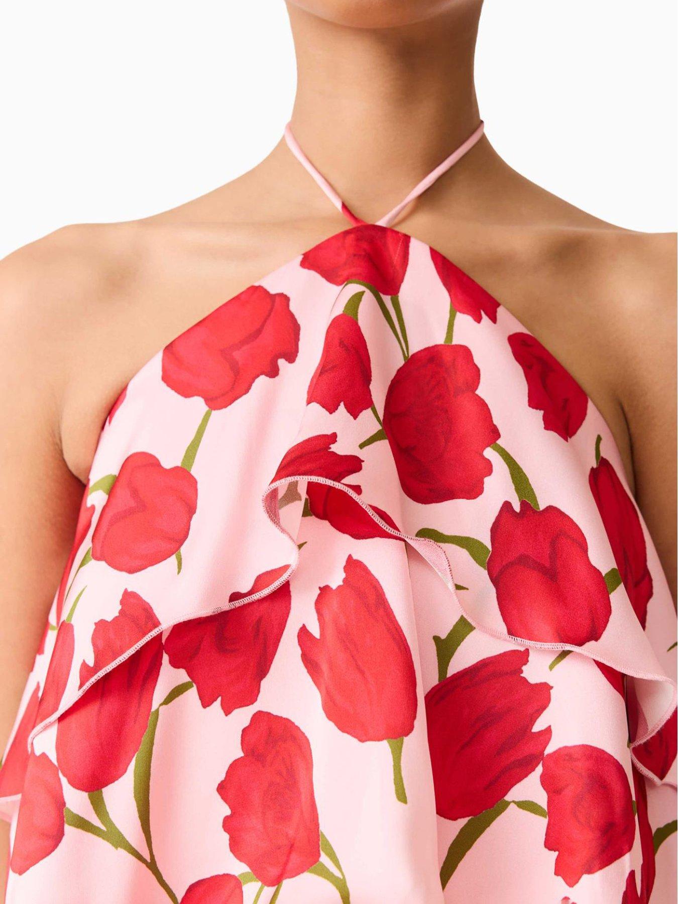 Image 6 of 7 of Elliatt Melia Halter Neck Mini Dress - Pink