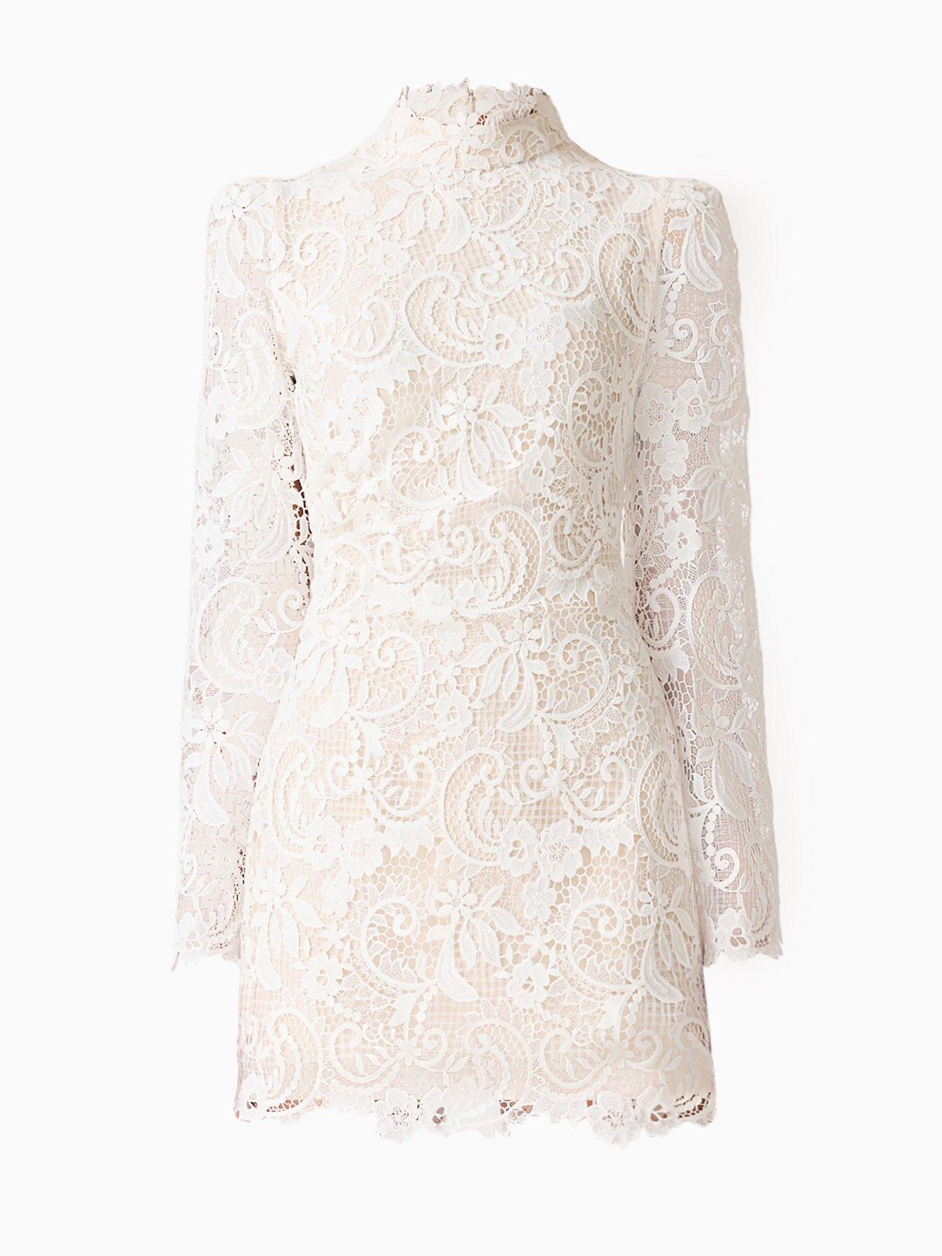 Image 7 of 7 of Elliatt Cora Lace Mini Dress - White