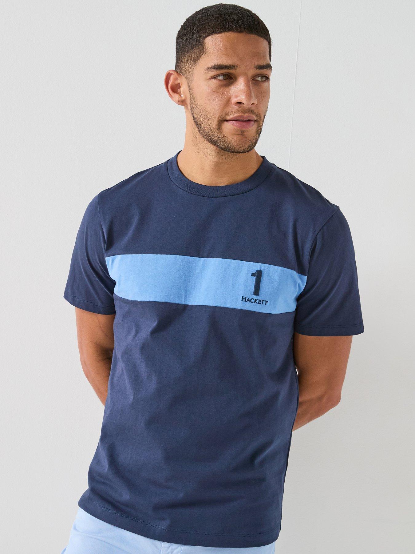 Image 1 of 4 of Hackett Heritage Heritage Number Panelled T-Shirt - Navy