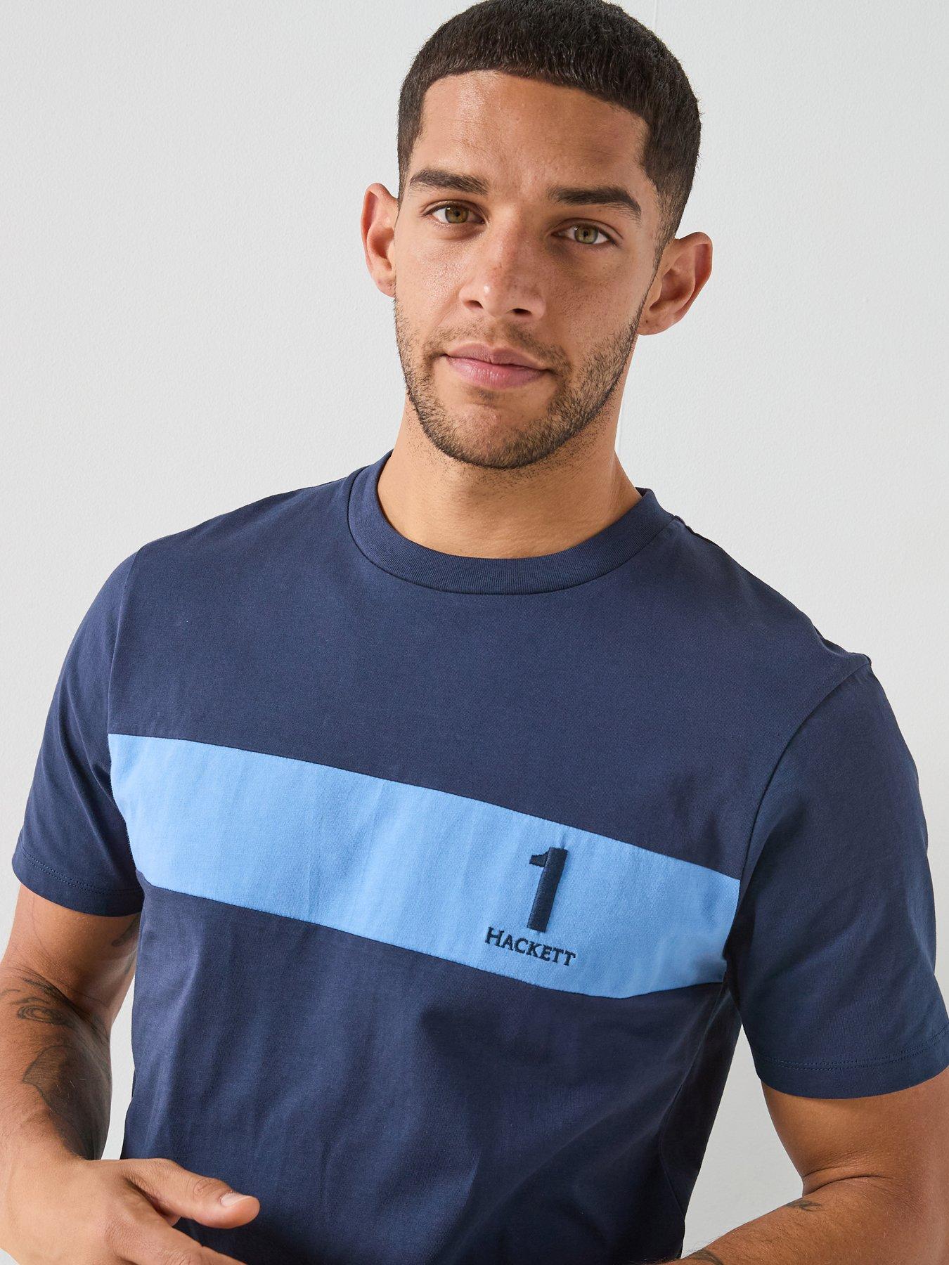 Image 4 of 4 of Hackett Heritage Heritage Number Panelled T-Shirt - Navy