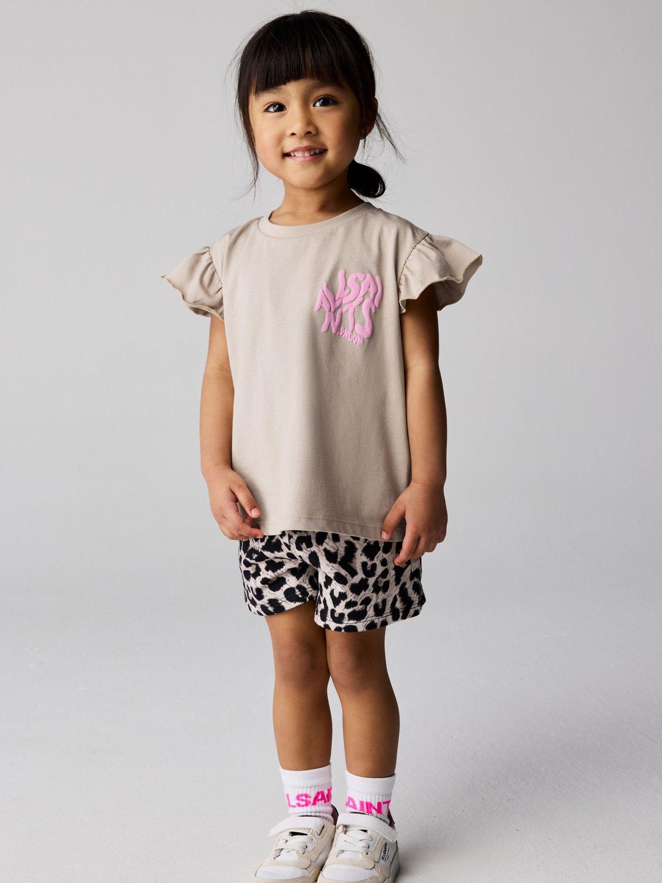 smALLSAINTS Younger Girls Orlando Leopard Short Set - Multi