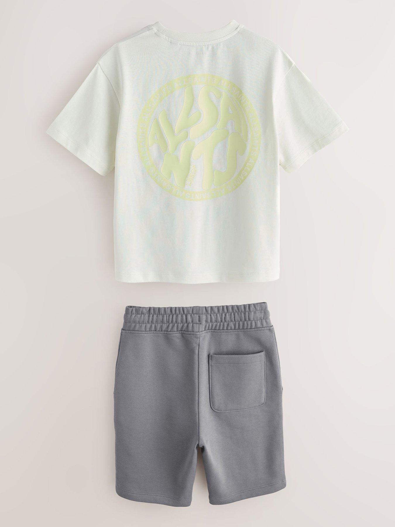 Image 3 of 7 of smALLSAINTS Older Boys Logo Back Print Short Set - Multi