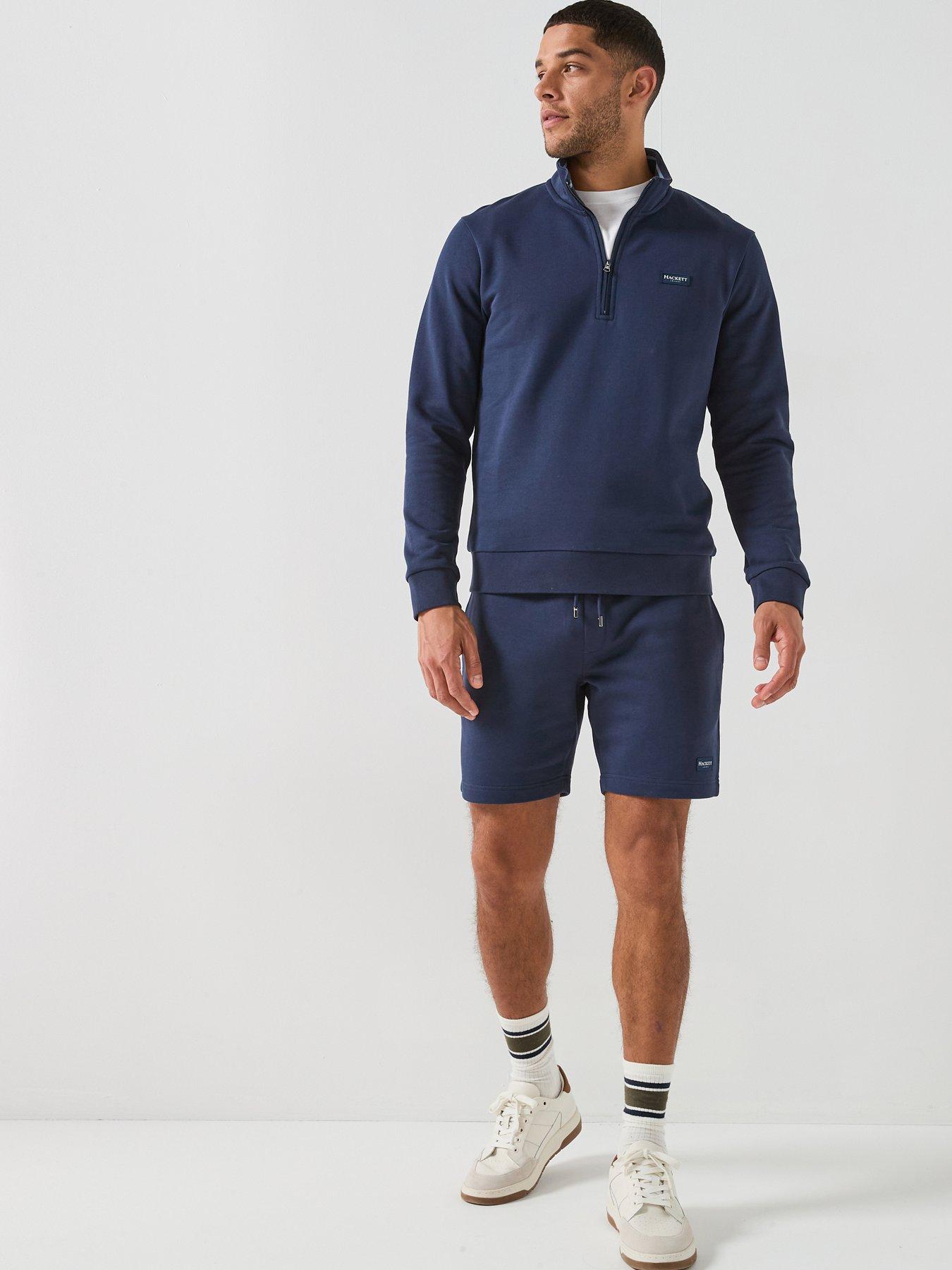 Image 3 of 4 of Hackett Heritage Heritage Essential Badge Sweat Shorts - Navy