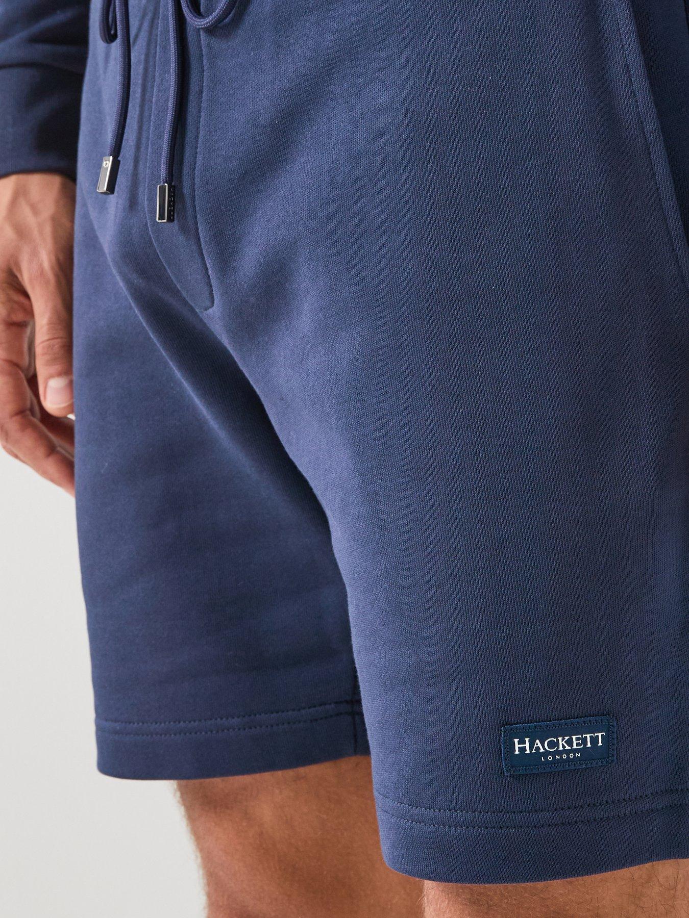 Image 4 of 4 of Hackett Heritage Heritage Essential Badge Sweat Shorts - Navy