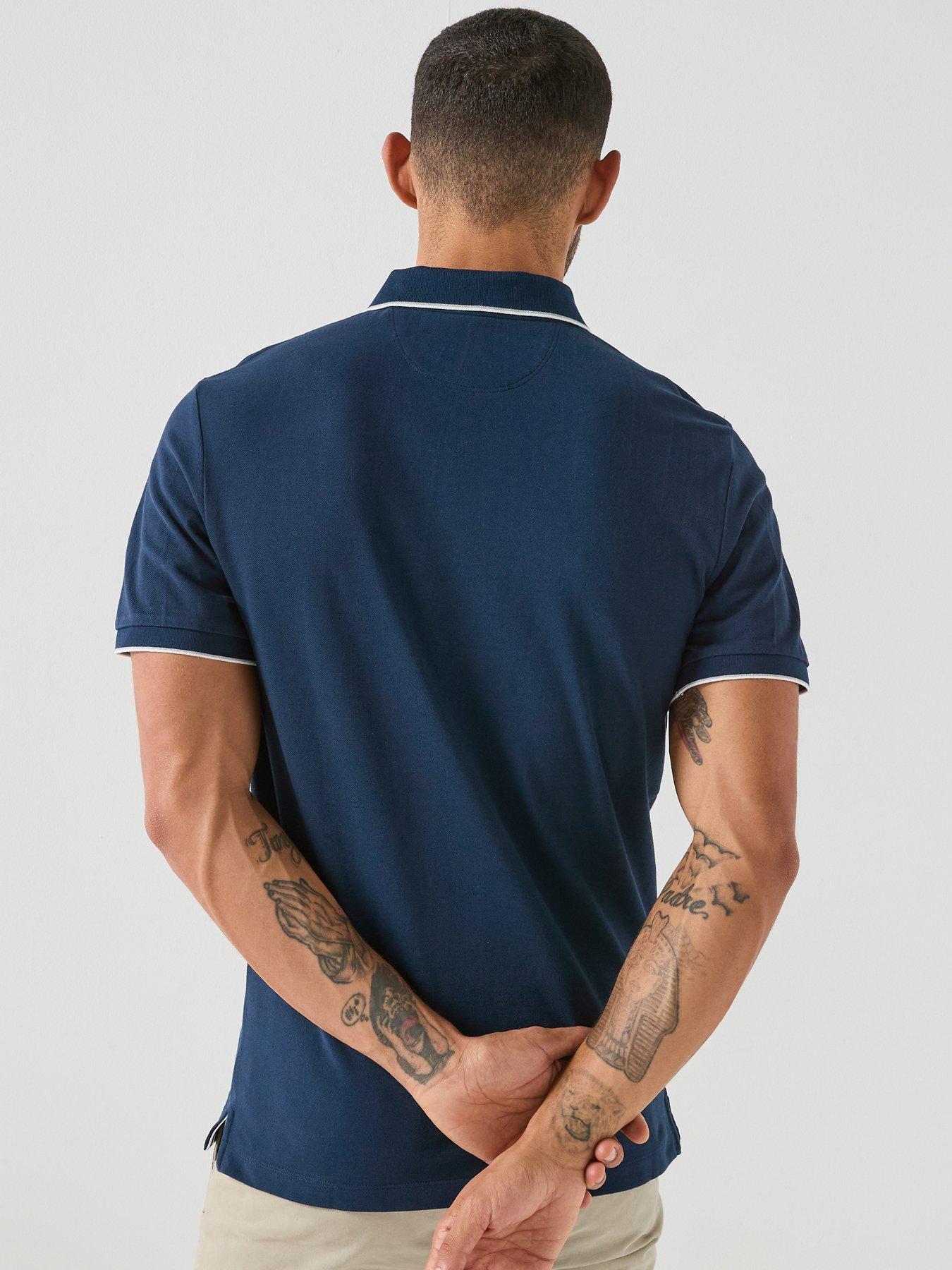 hackett-heritage-h-tipped-polo-shirt-navystillFront
