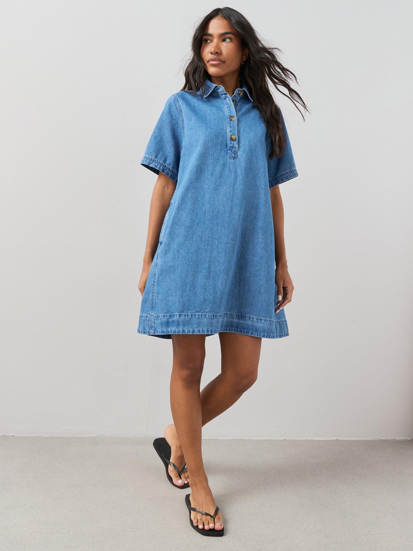 womens summer short sleeve dresses Floral Wrap Midi Dress Side Tie Ladies Chic Silk Dresses, S / Blue Suitable For Women's Summer Short Sleeve Dresses