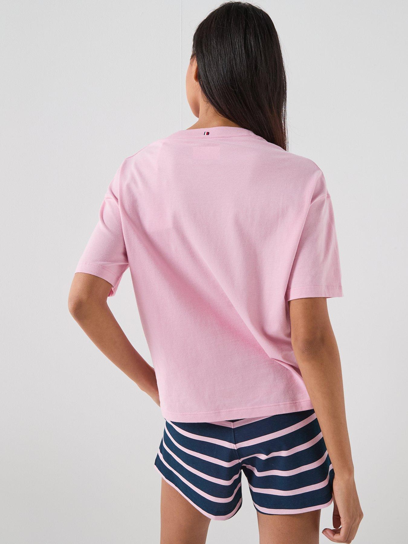 Image 2 of 6 of Tommy Hilfiger Short Sleeve Pyjama Short Set - Pink