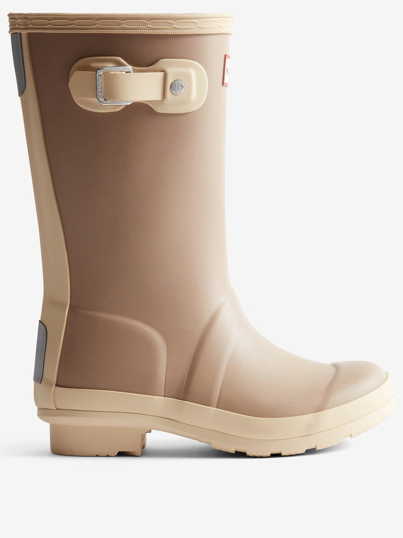 hunter-junior-original-wellington-boot-beigestillFront