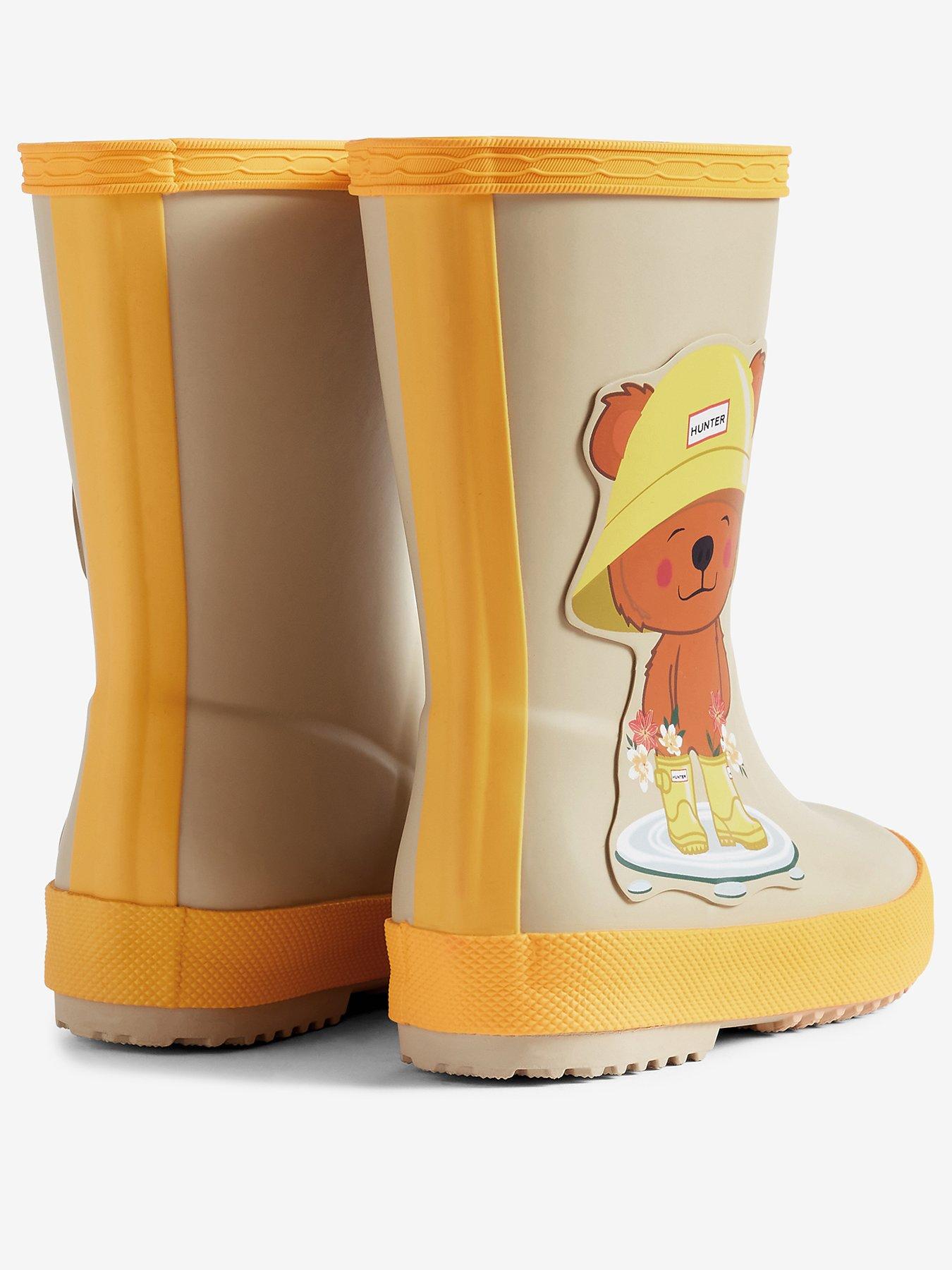 hunter-kids-first-bear-print-wellington-boots-bearstillFront