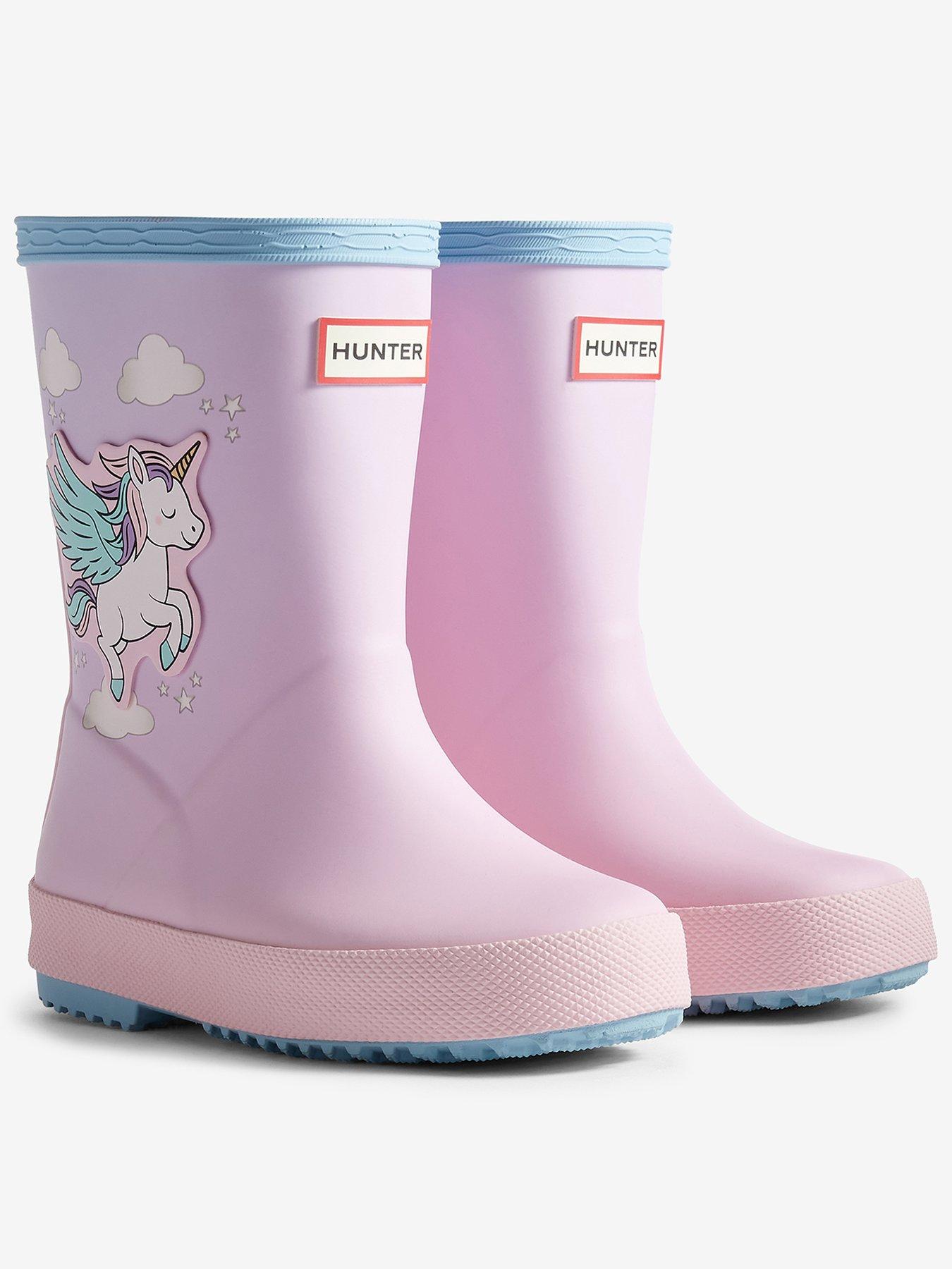 hunter-kids-first-unicorn-print-wellington-boot-unicornfront