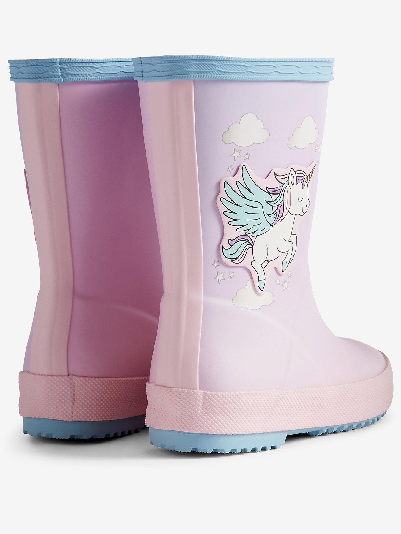 hunter-kids-first-unicorn-print-wellington-boot-unicornstillFront
