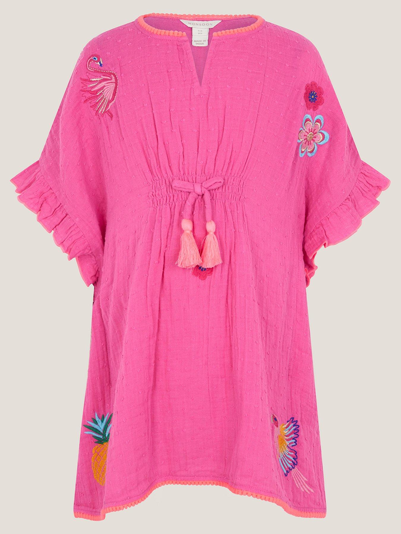Monsoon Girls Kaftan - Pink