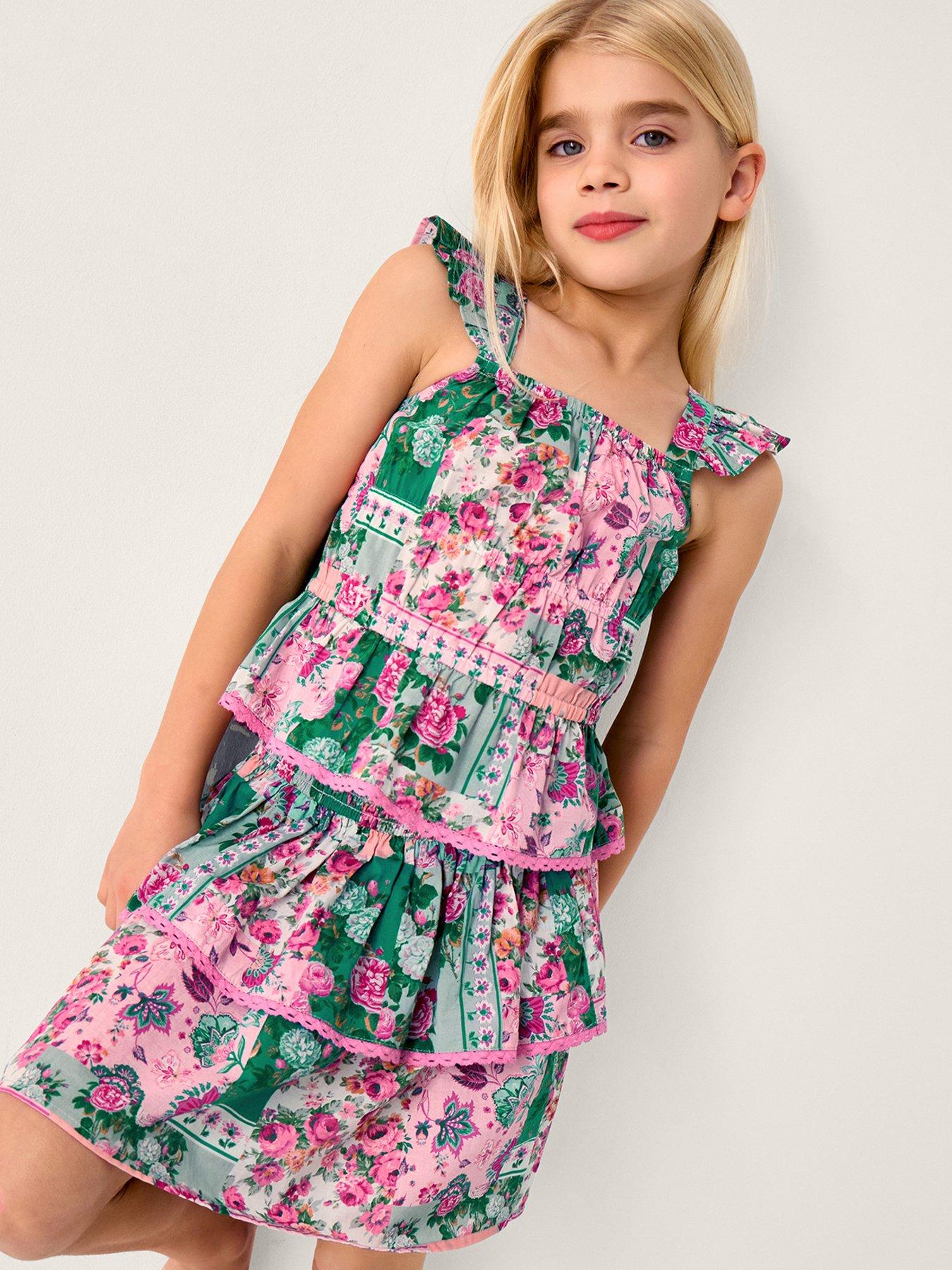 monsoon-girls-patchwork-floral-skirt-set-green