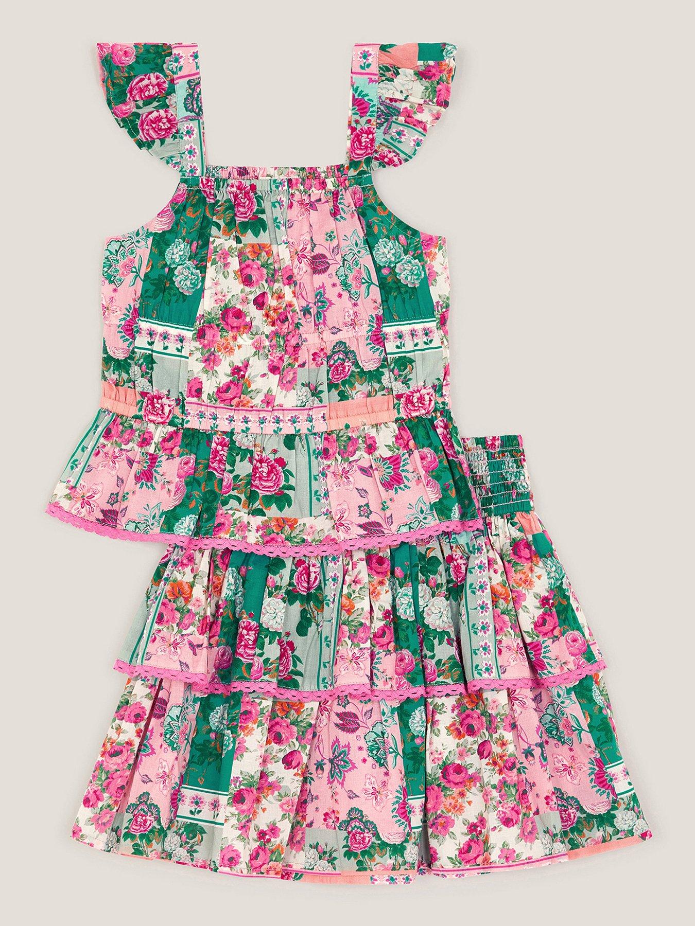 monsoon-girls-patchwork-floral-skirt-set-greenstillFront