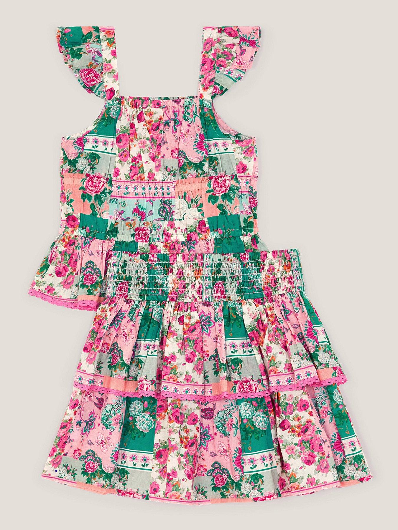 monsoon-girls-patchwork-floral-skirt-set-greenback