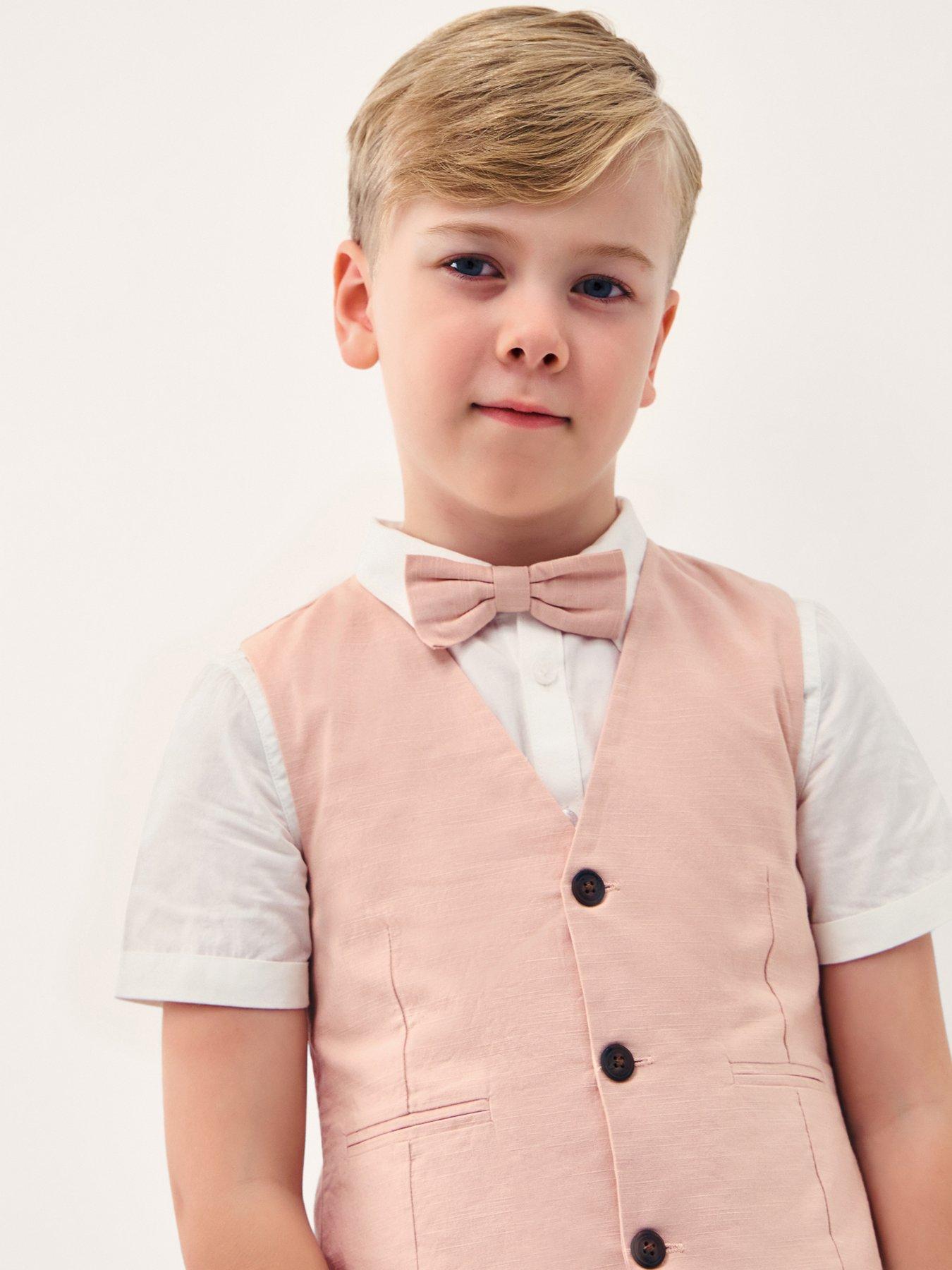 Image 4 of 5 of Monsoon Boys Leo 4 Piece Smart Short Set - Pink