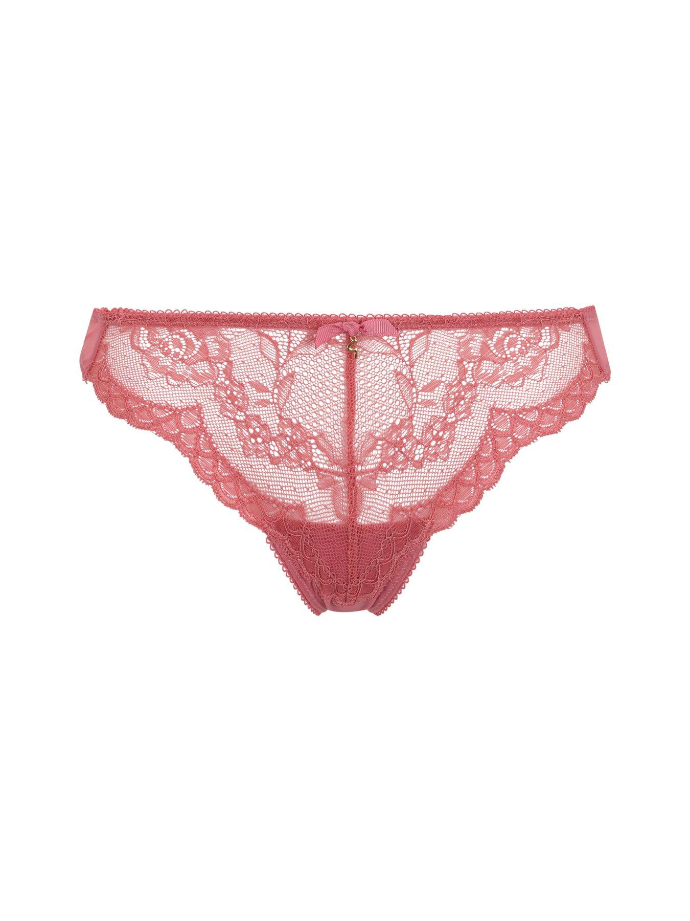 Image 5 of 5 of Gossard Gossard Lace Thong - Mauve Pink