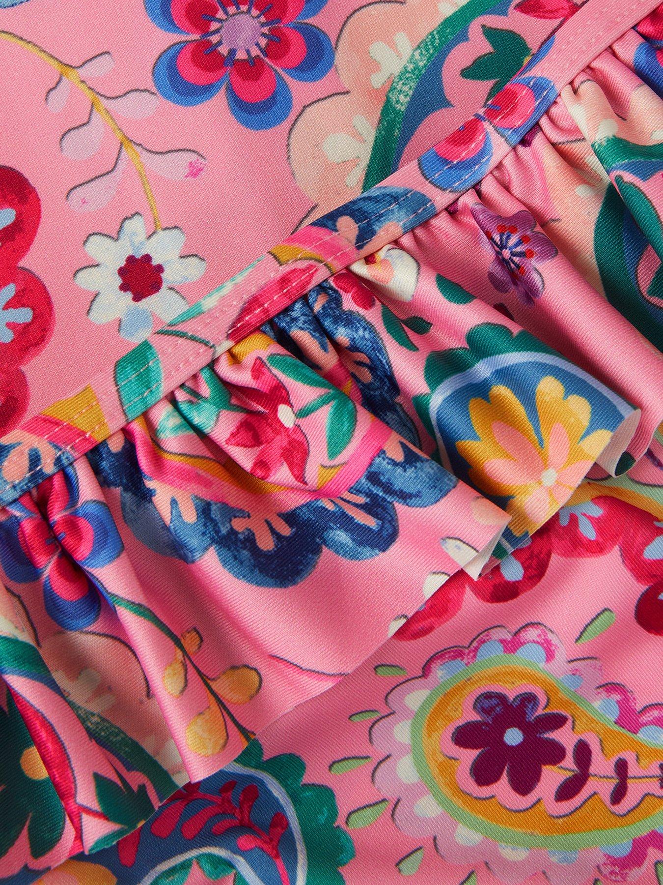 Image 3 of 3 of Monsoon Girls Paisley Sun Safe Set - Pink